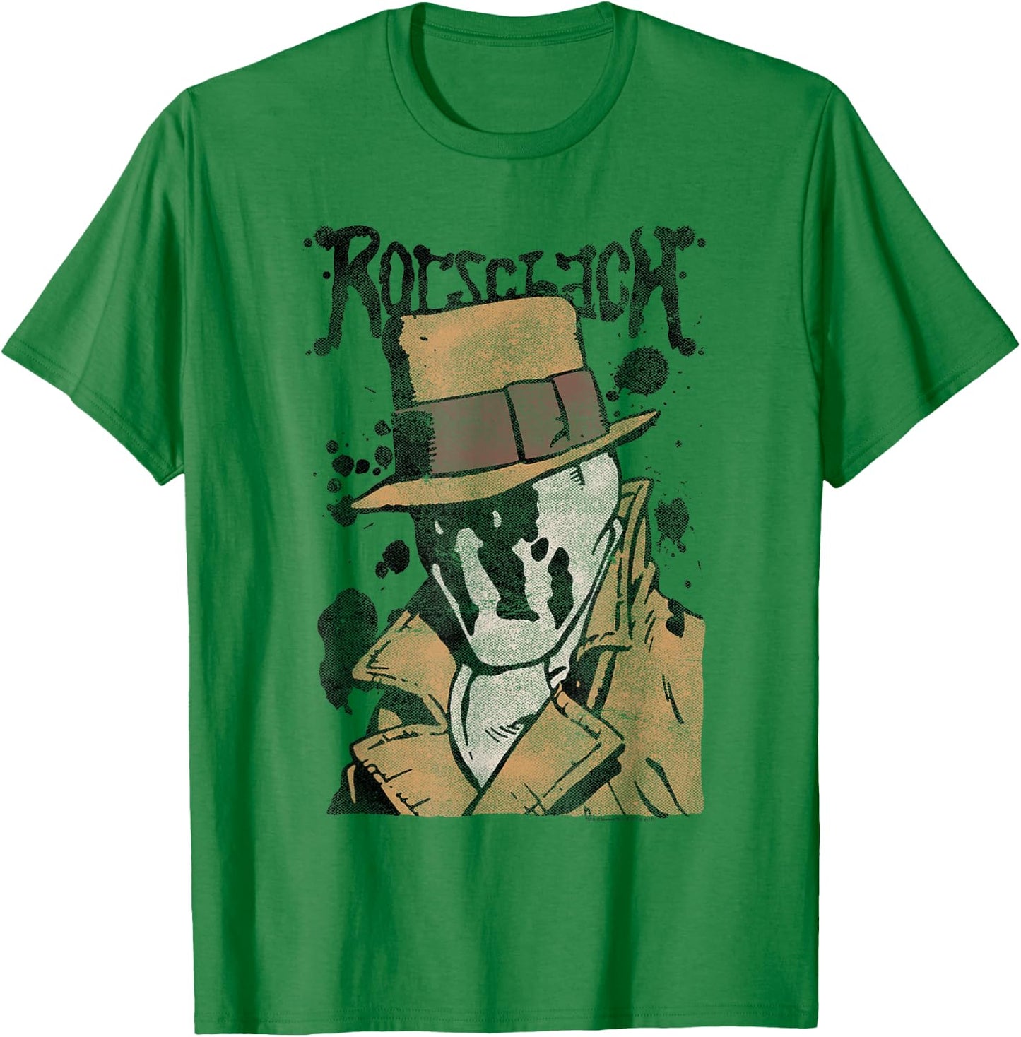 Watchmen Rorschach Splatter T-Shirt - T-Shirt | Irish Green