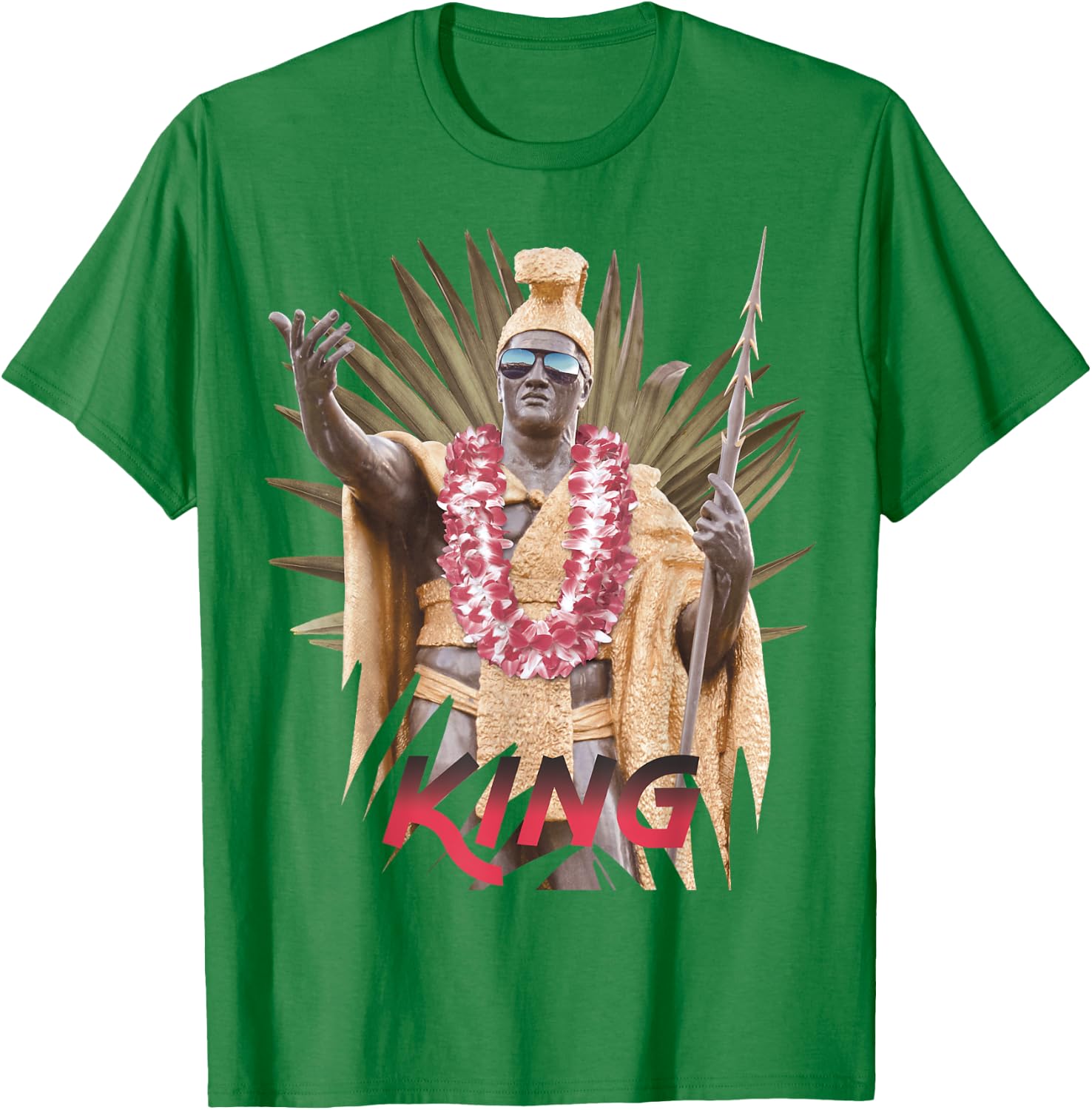 King of Hawaii Kamehameha T-Shirt - T-Shirt | Irish Green