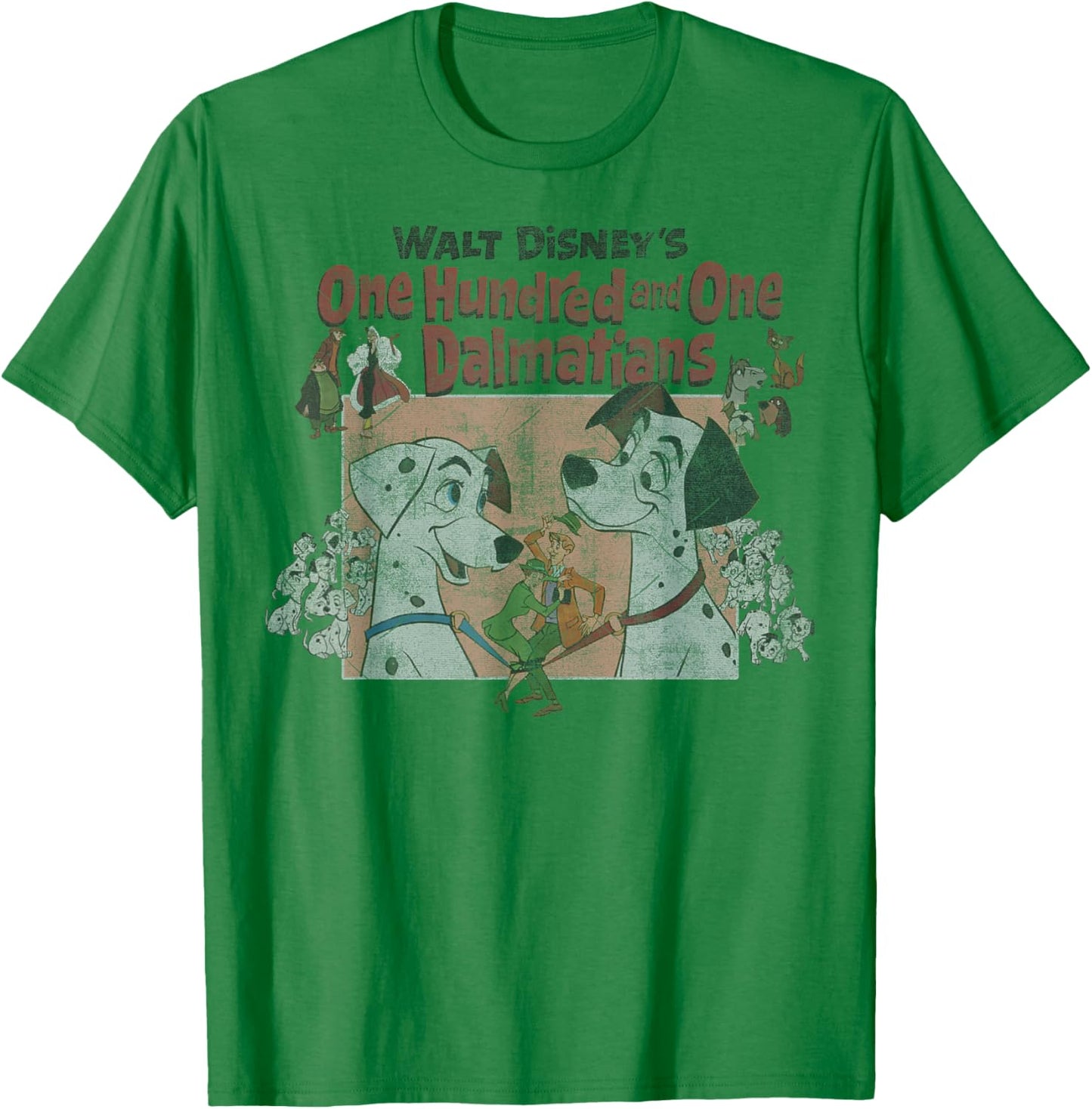 Disney 101 Dalmatians Pongo & Perdita Classic Logo T-Shirt - T-Shirt | Irish Green