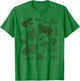 Frog Mushroom 90s Vintage Dark Academia Aesthetic Biology T-Shirt - T-Shirt | Irish Green