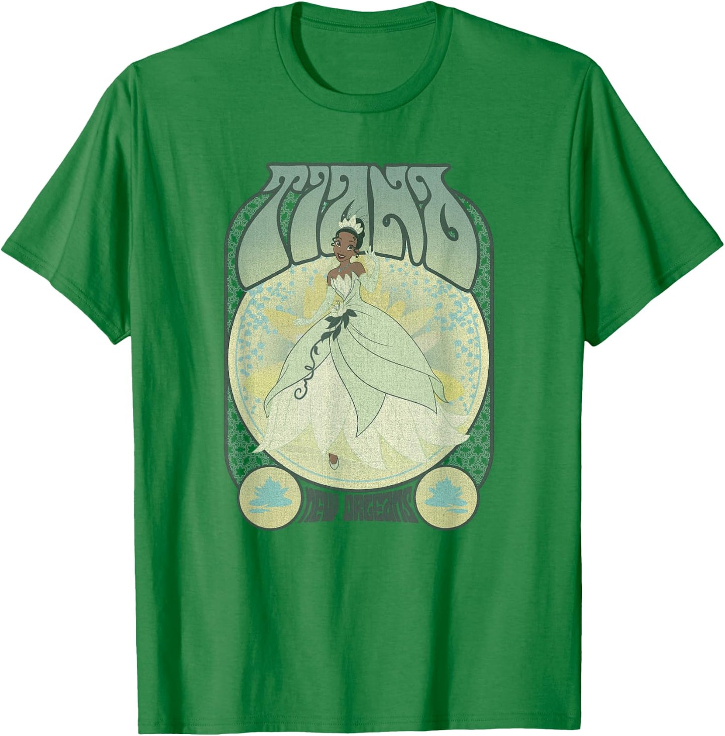 Disney The Princess & The Frog Tiana Seventies Retro Poster Small T-Shirt - T-Shirt | Irish Green