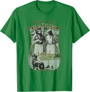 Up in Smoke Cheech and Chong Labrador T-Shirt - T-Shirt | Irish Green
