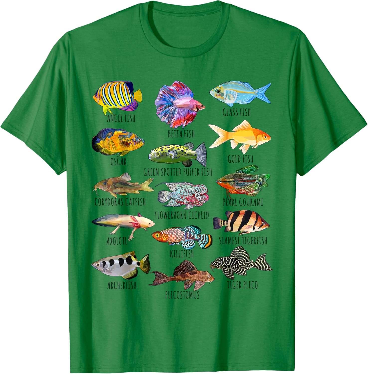 Fishkeeping Fish Species Biology Types Of Aquarium Fish T-Shirt - T-Shirt | Irish Green