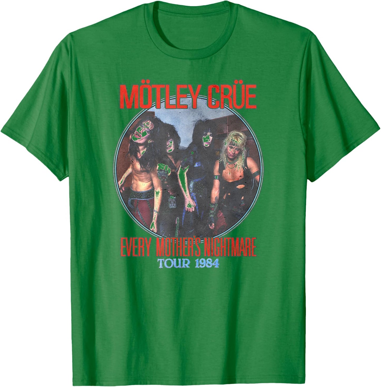 Mötley Crüe – Every Mother's Nightmare 84 Tour T-Shirt - T-Shirt | Irish Green