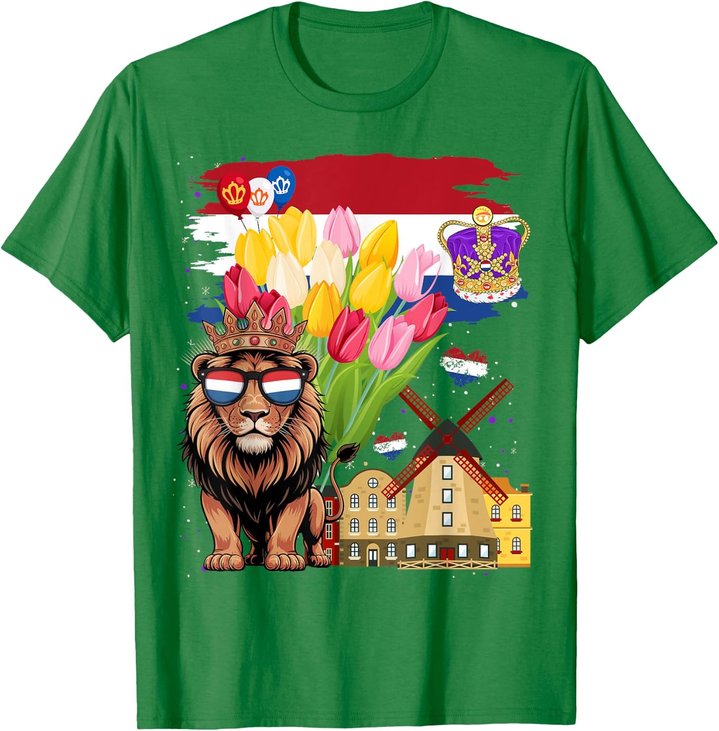 Nederland Flag Outfit Idea For Kids & Koningsdag King’s Day T-Shirt - T-Shirt | Irish Green