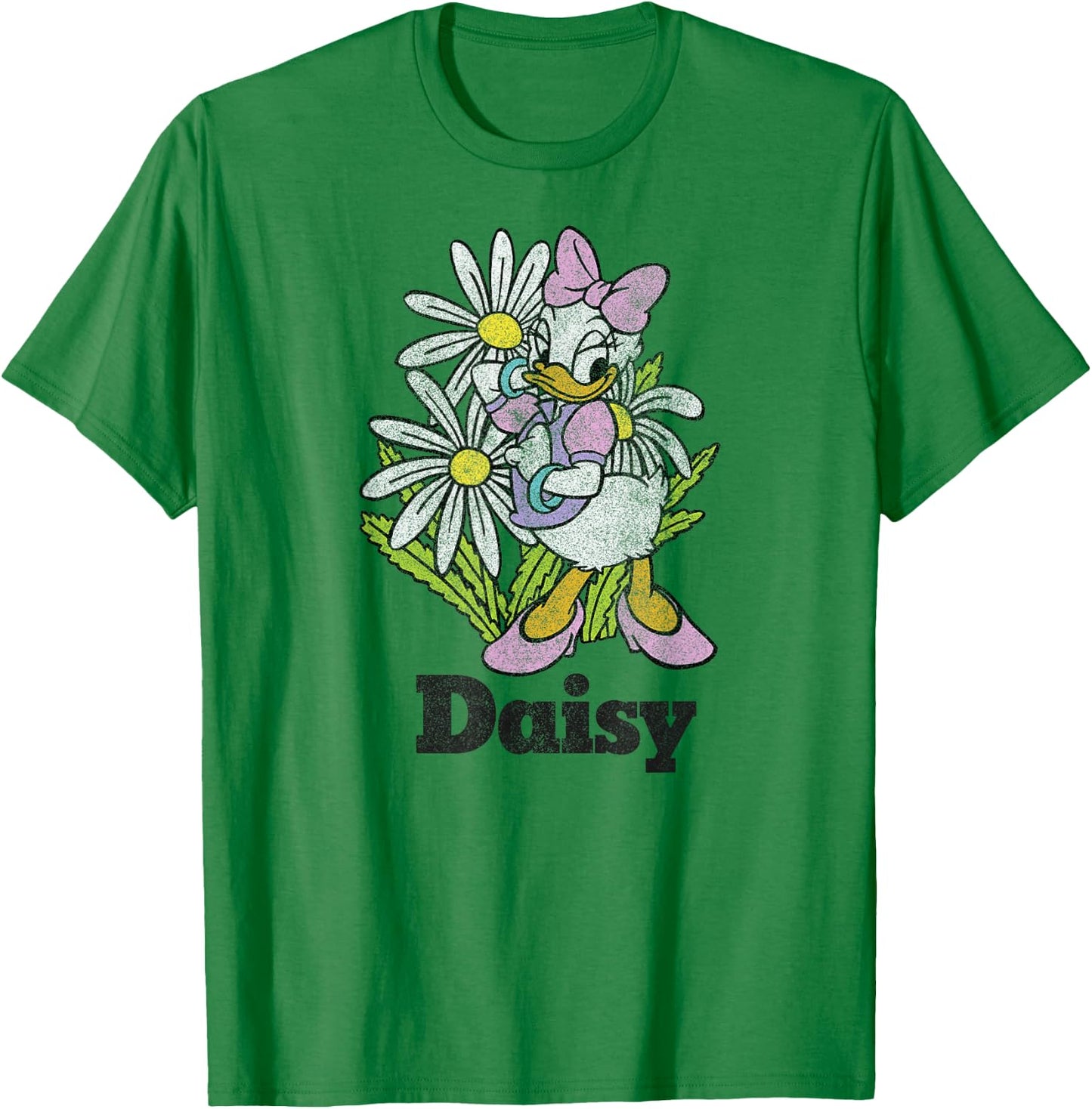 Disney Mickey And Friends Daisy Duck Floral Portrait T-Shirt - T-Shirt | Irish Green