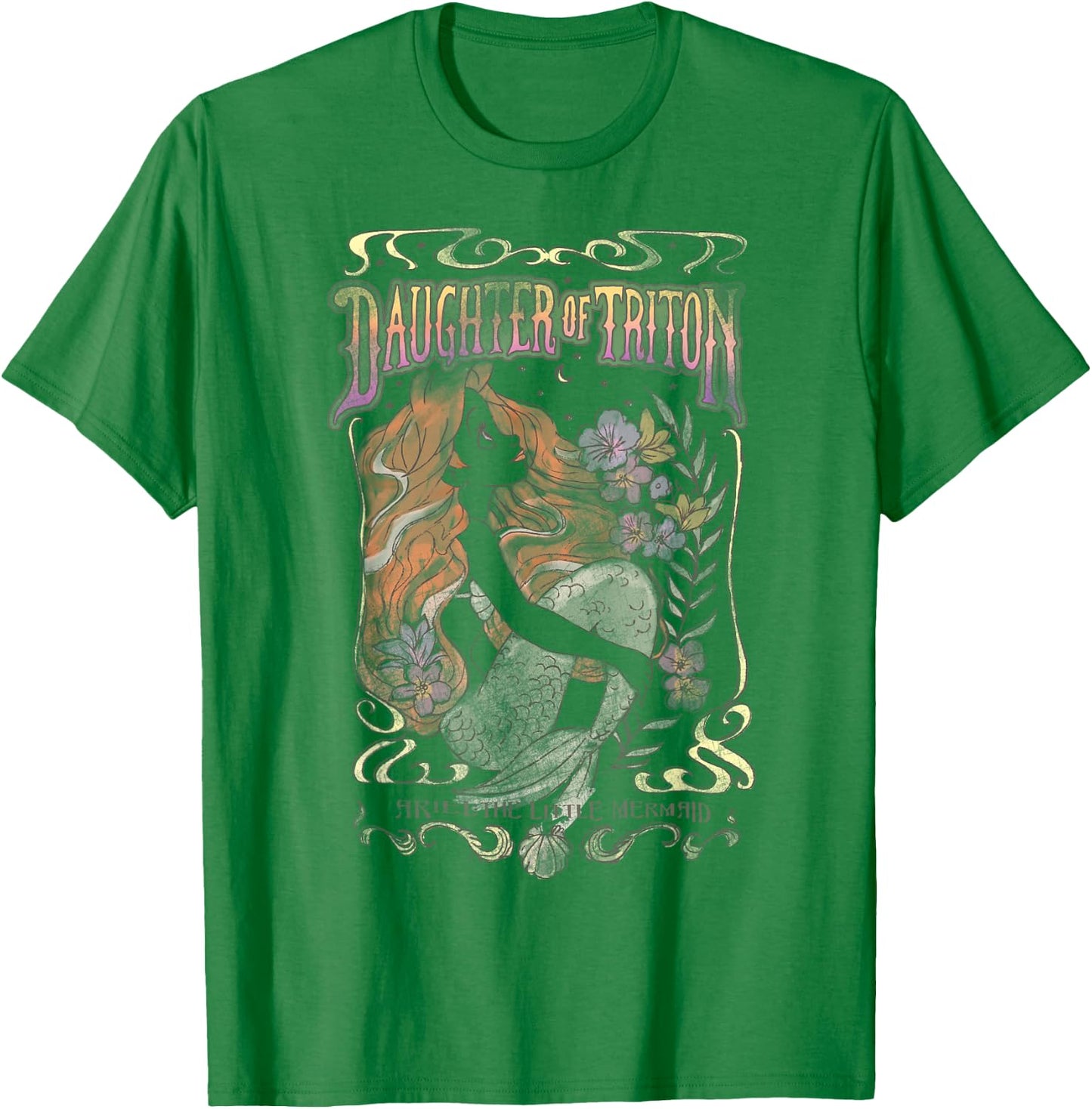 Disney The Little Mermaid Ariel Daughter Of Triton Poster T-Shirt - T-Shirt | Irish Green