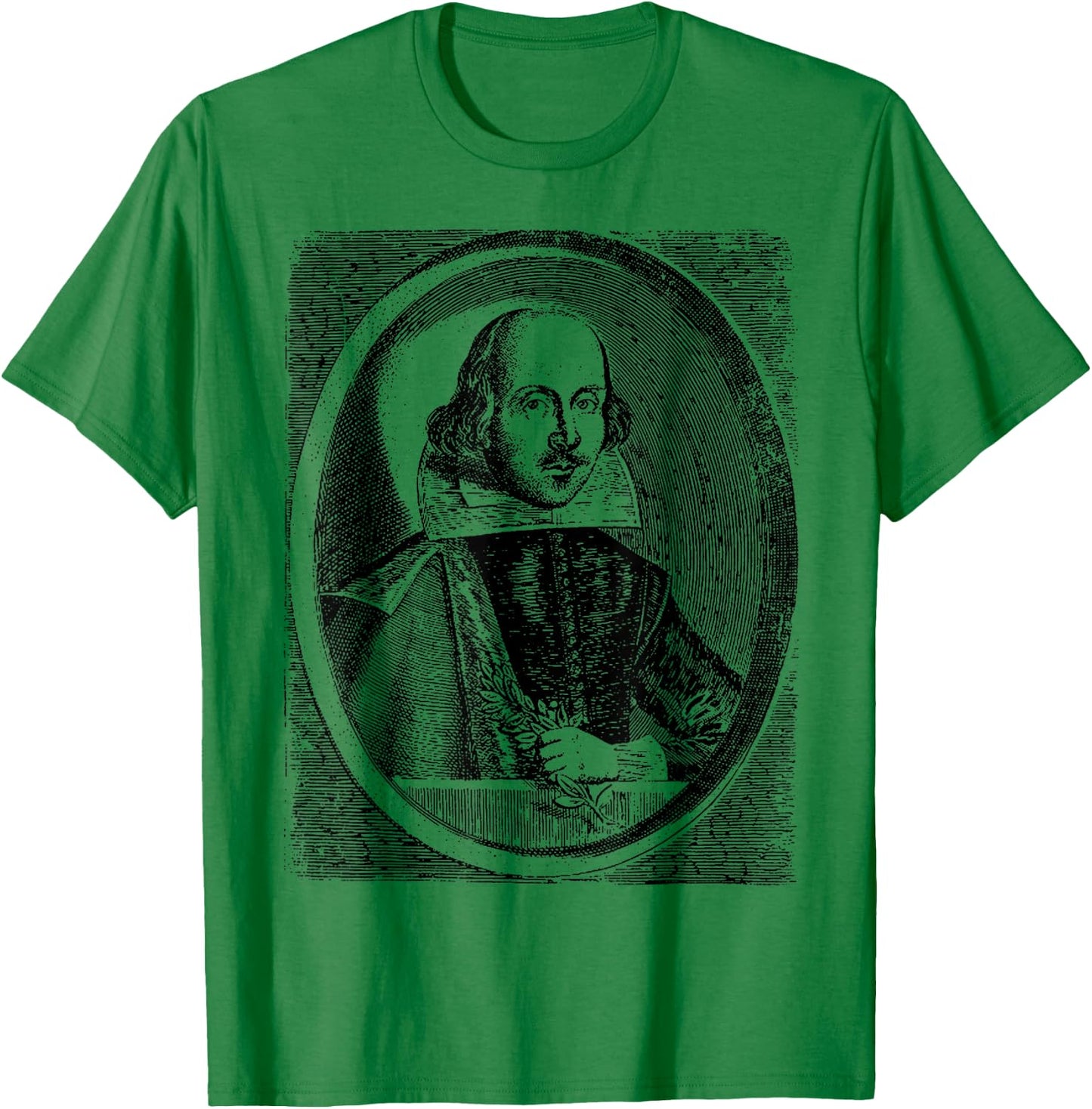 William Shakespeare Retro Classic Will Shakespeare T-Shirt - T-Shirt | Irish Green