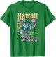 Disney Lilo & Stitch Hawaii Aloha Come Visit The Islands T-Shirt - T-Shirt | Irish Green