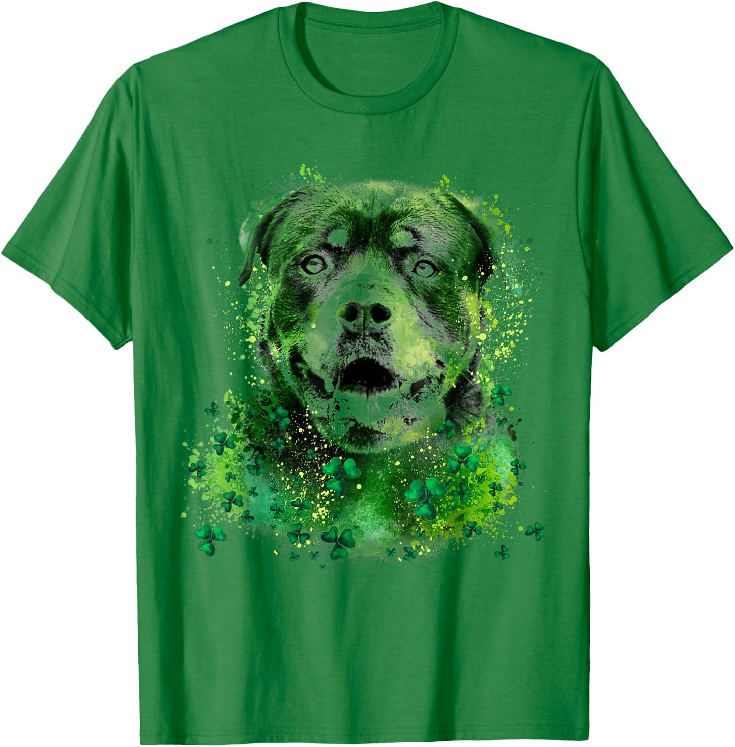 Irish Shamrock St Patrick's Day Rottweiler Cool T-Shirt - T-Shirt | Irish Green