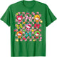 Hello Kitty Bows and Fruit Costumes Chekered Background T-Shirt - T-Shirt | Irish Green