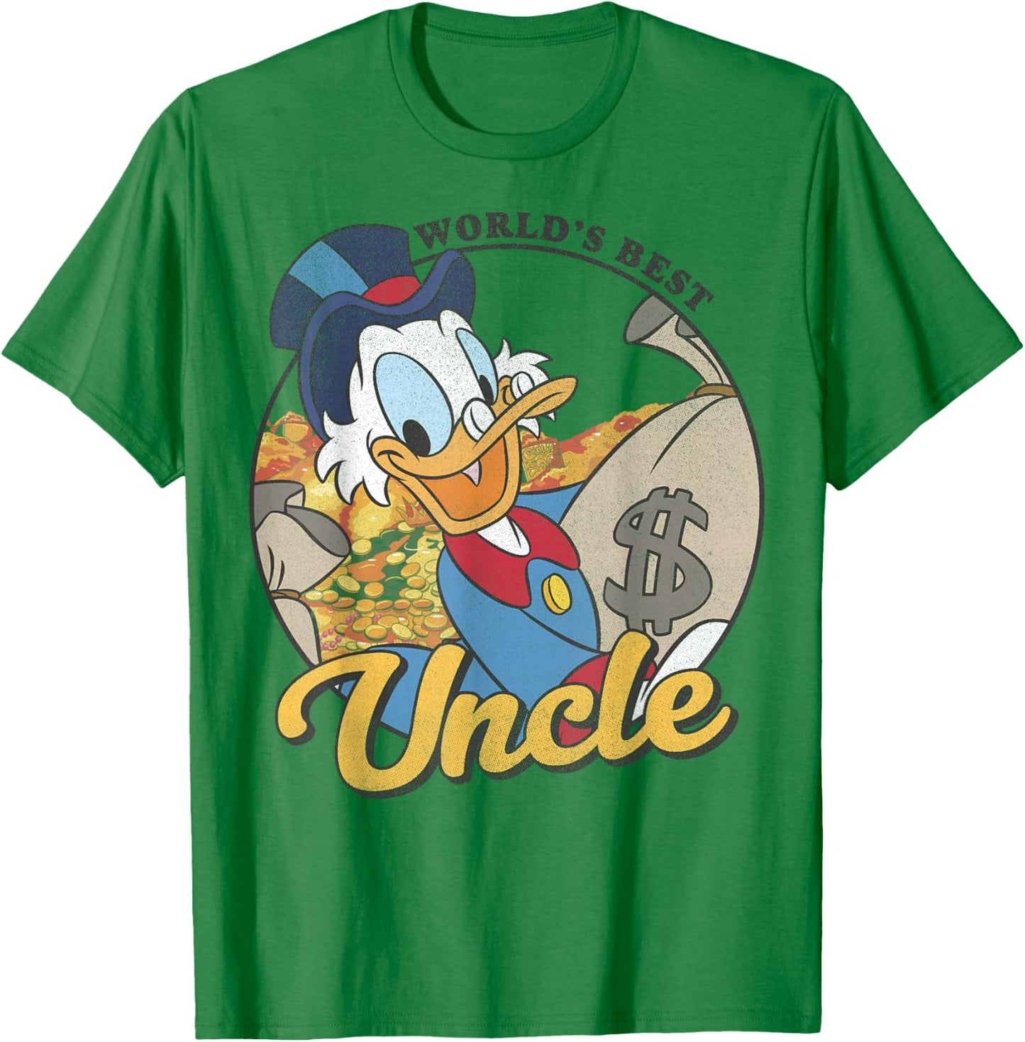 Disney DuckTales Scrooge McDuck World's Best Uncle T-Shirt - T-Shirt | Irish Green