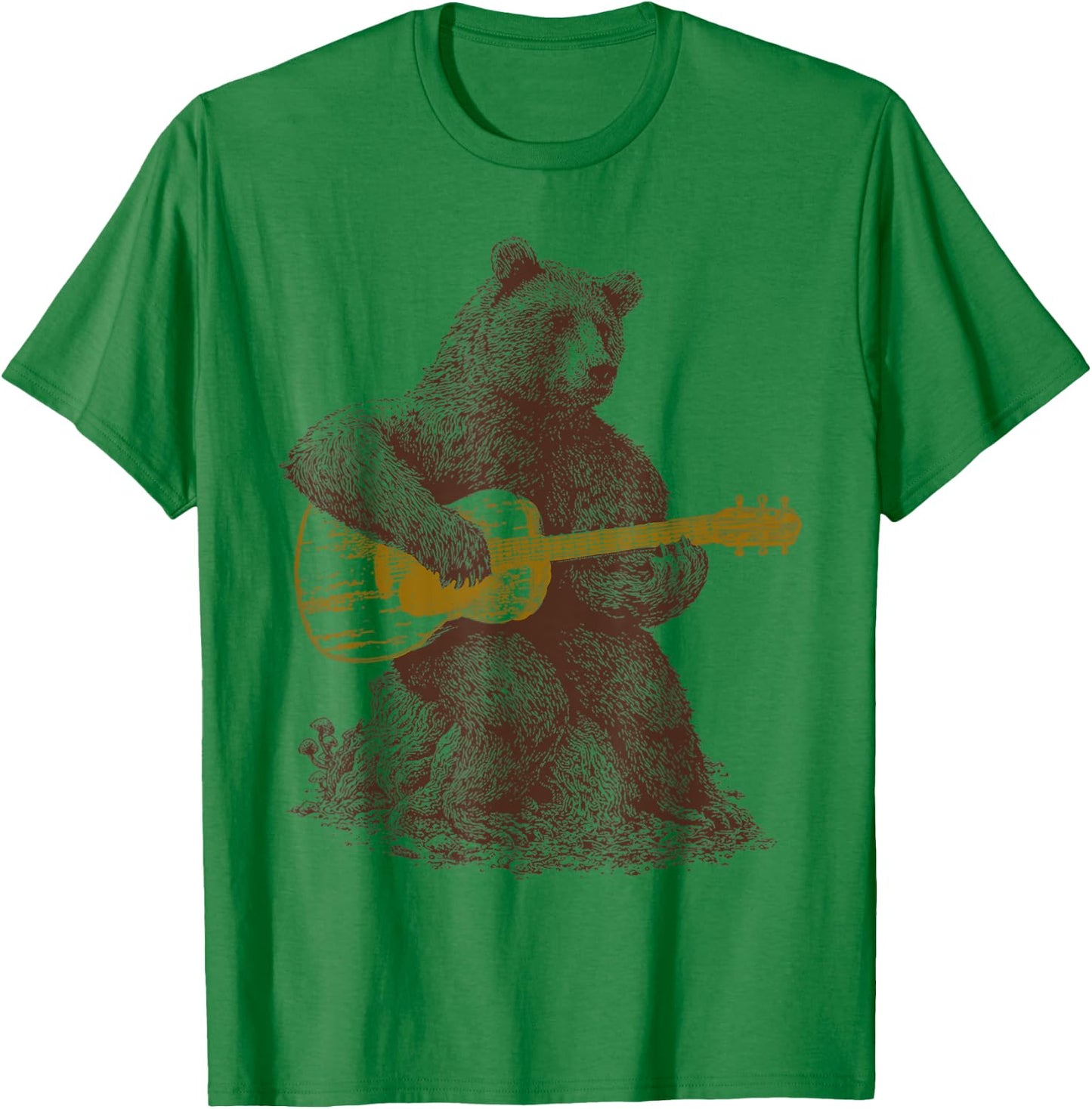 Bear plays guitar T-Shirt - T-Shirt | Irish Green