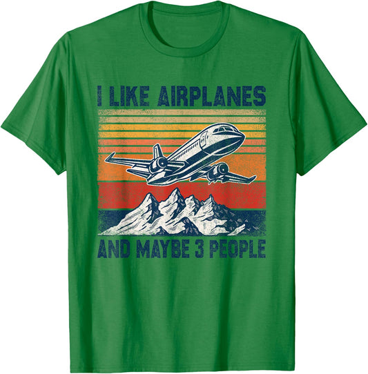 Funny Aviator Pilot Airplane Plane Aviation Gifts Men Women T-Shirt - T-Shirt | Irish Green