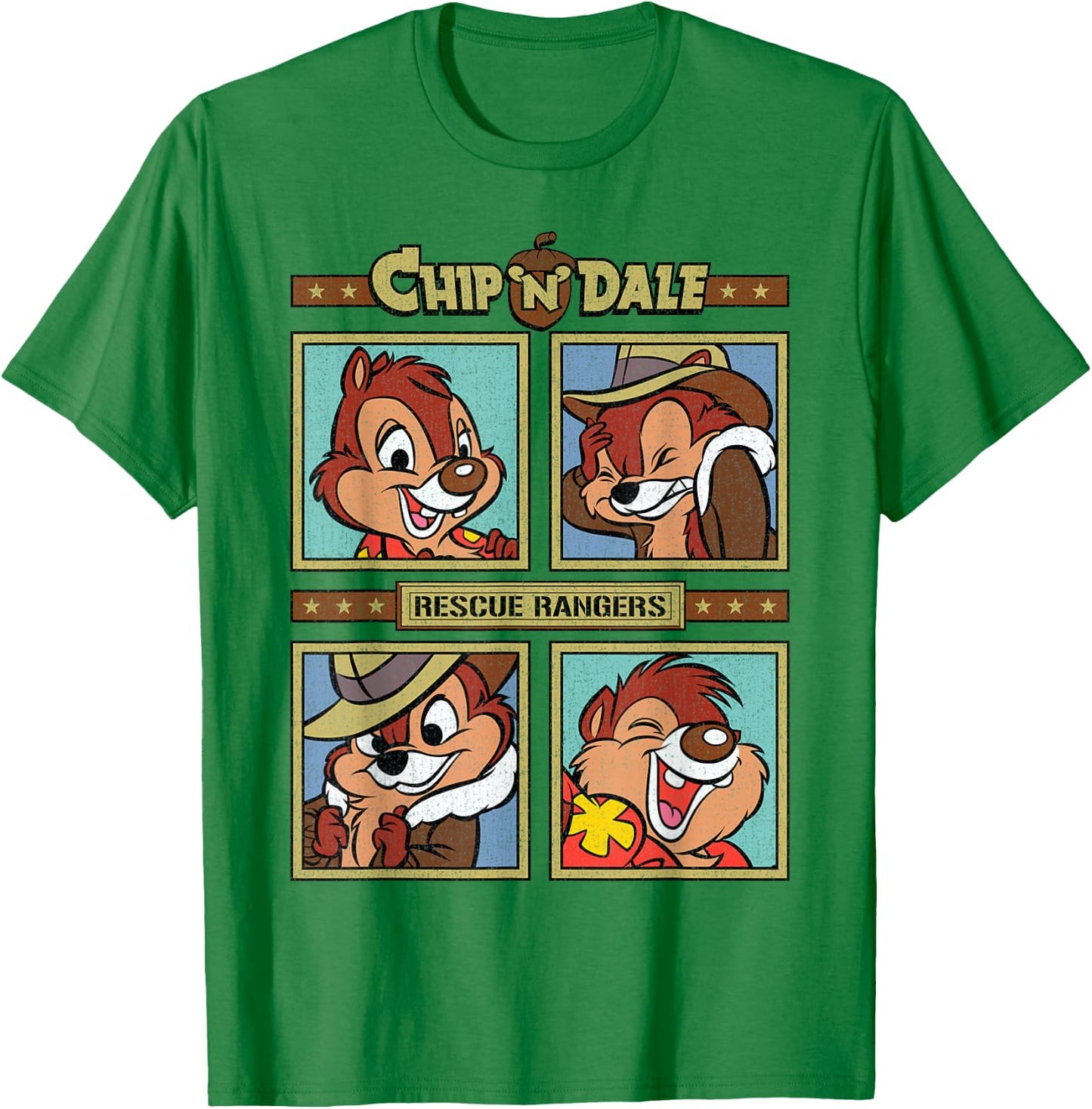 Chip 'N Dale Rescue Rangers - Squared T-Shirt - T-Shirt | Irish Green