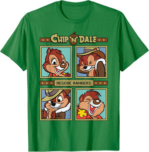 Chip 'N Dale Rescue Rangers - Squared T-Shirt - T-Shirt | Irish Green