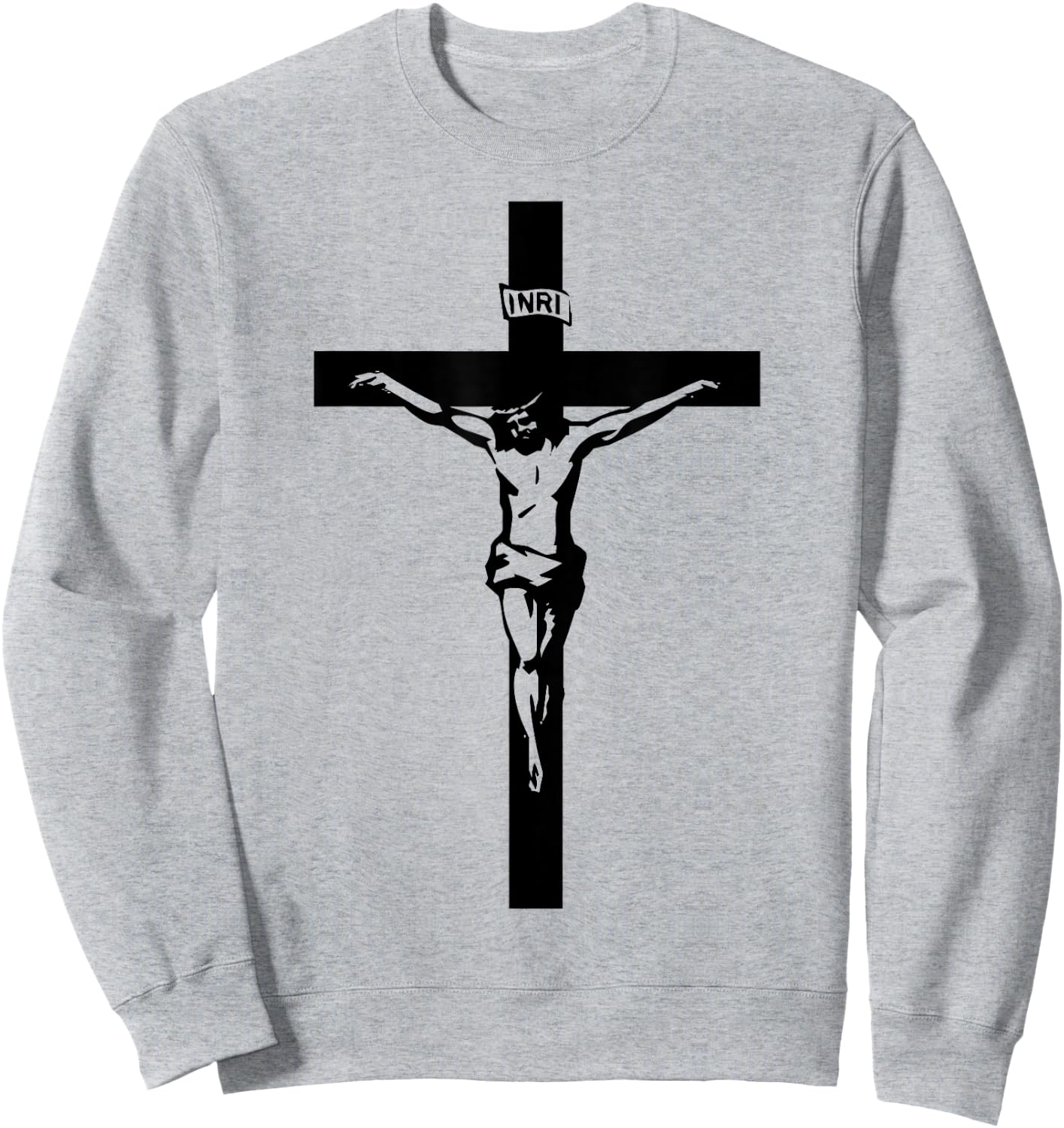 Cross Crucifix of the Christian Church Sweatshirt - Sweatshirt | Ash