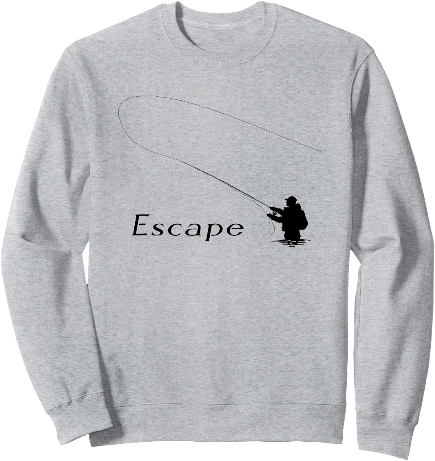 Retro Fly Fishing - Fly Fishing Enthusiast Sweatshirt - Sweatshirt | Ash
