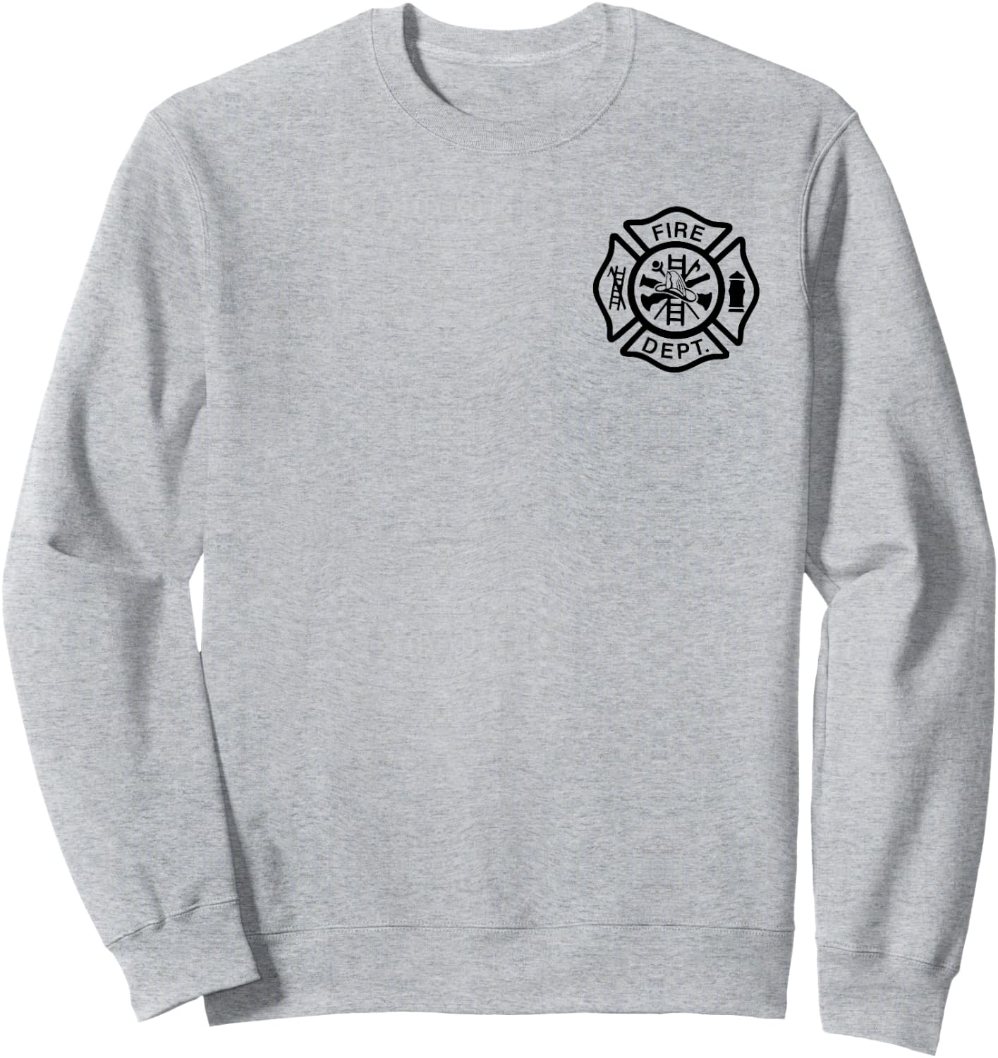 Fire Department Logo Uniform Fireman Symbol Firefighter Gear Sweatshirt - Sweatshirt | Ash