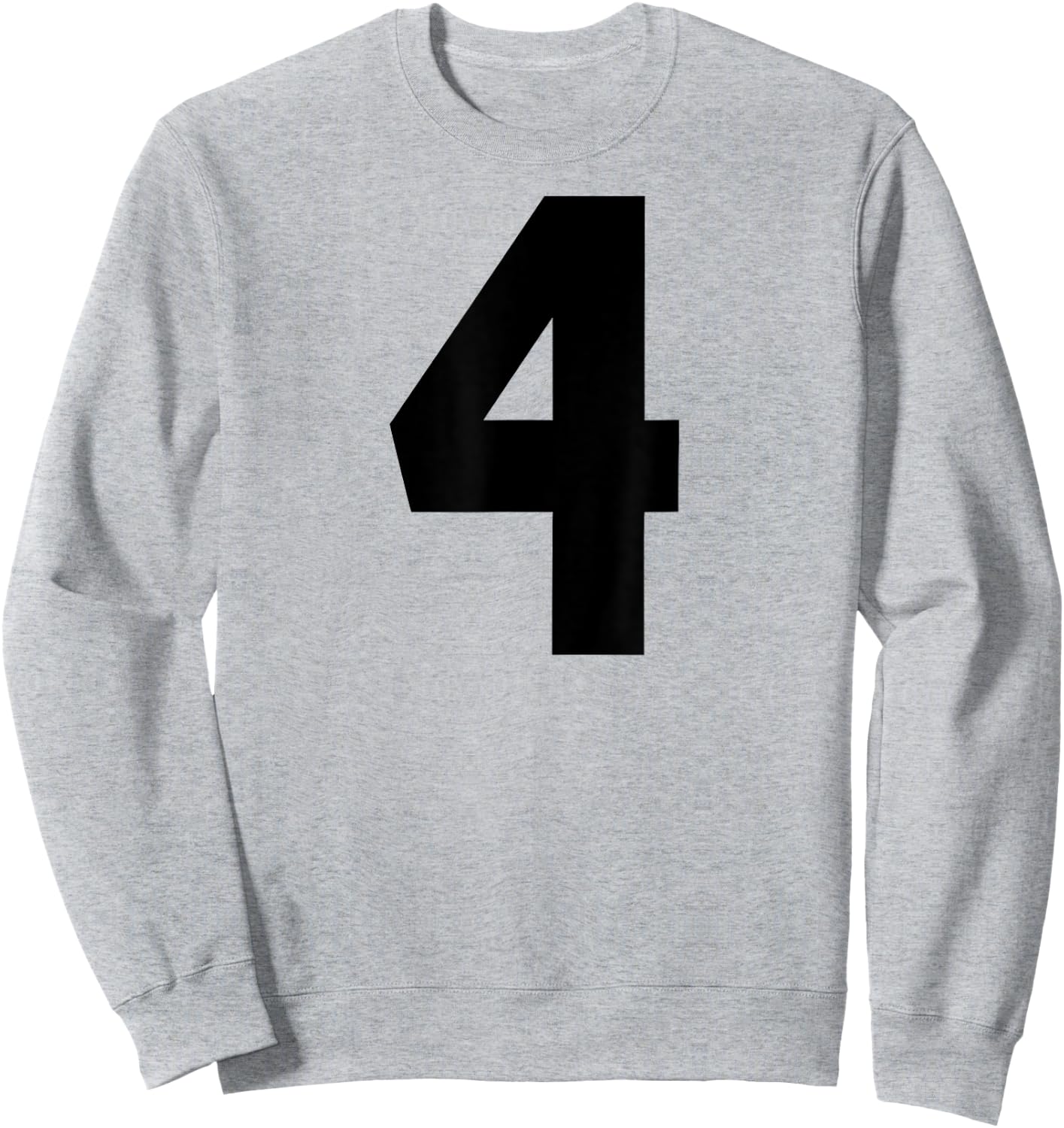 Number #4 Black Number Sweatshirt - Sweatshirt | Ash