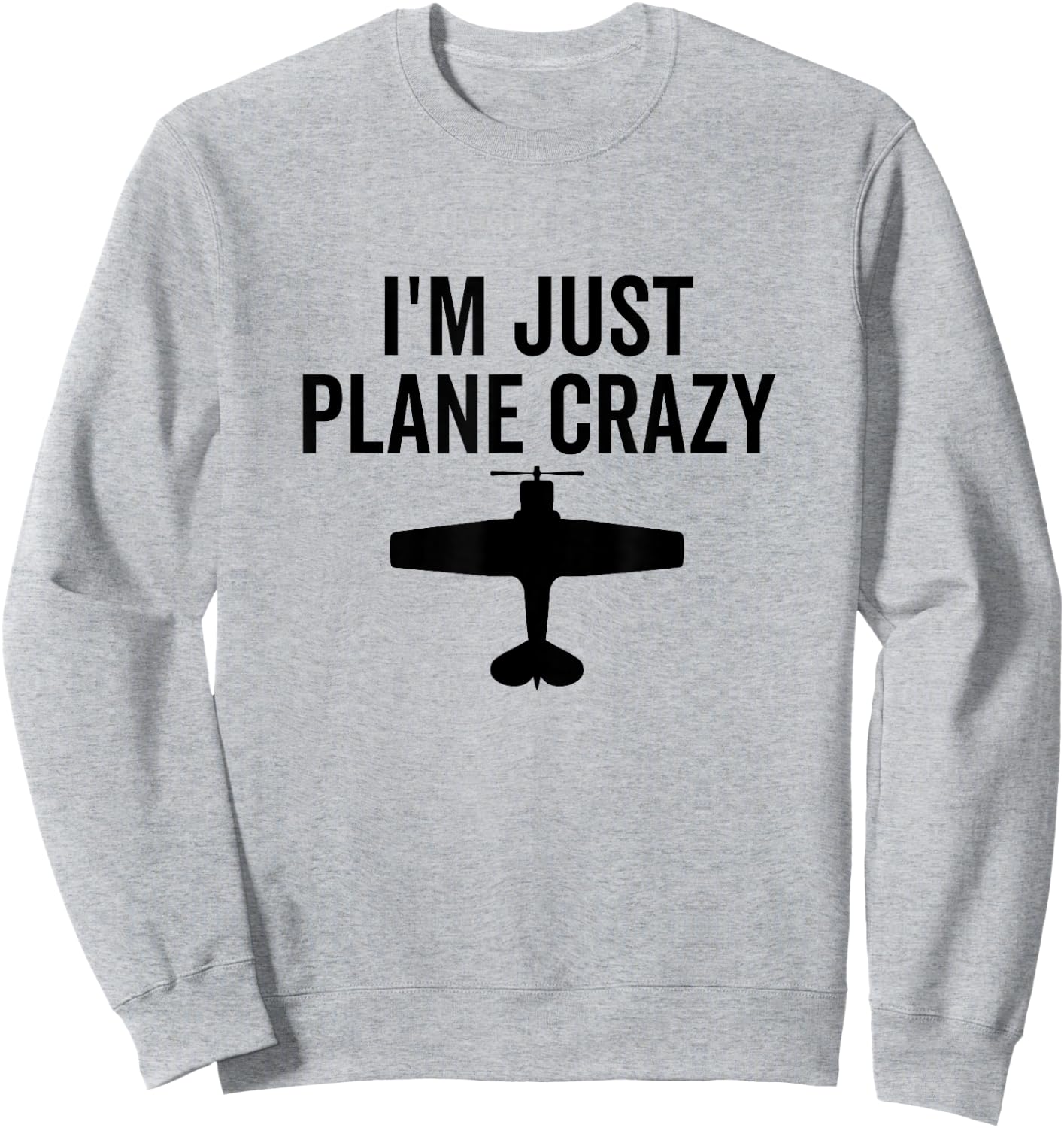 I'm Just Plane Crazy Funny for Airplane Pilot Aviation Sweatshirt - Sweatshirt | Ash