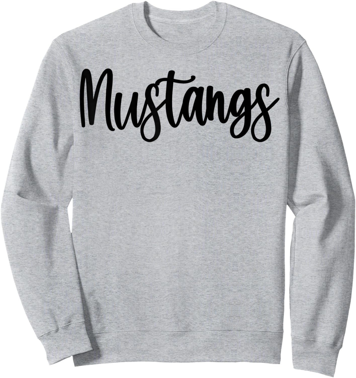 Mustangs School Spirit Team Mascot Game Night Sweatshirt - Sweatshirt | Ash