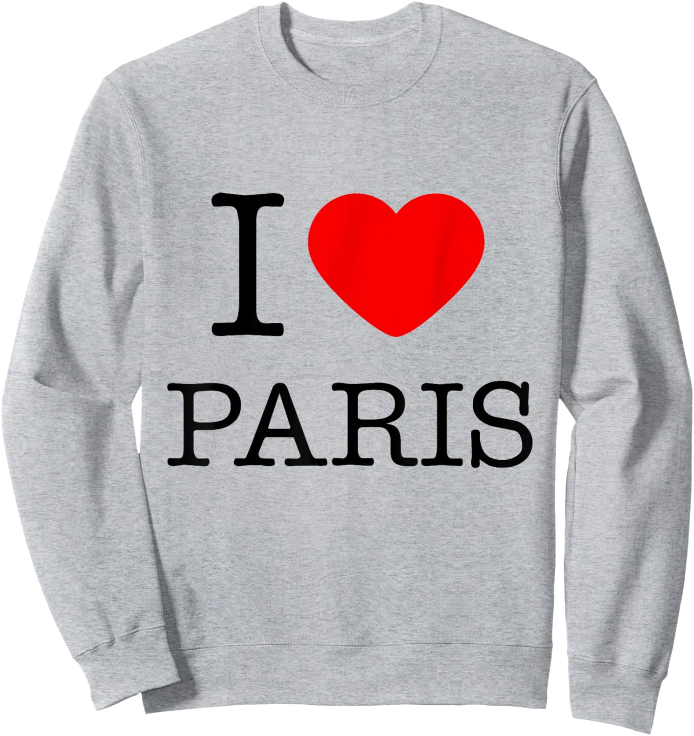 Enjoy Wear I Love Pairs Graphic - Paris Novelty Graphic Sweatshirt - Sweatshirt | Ash