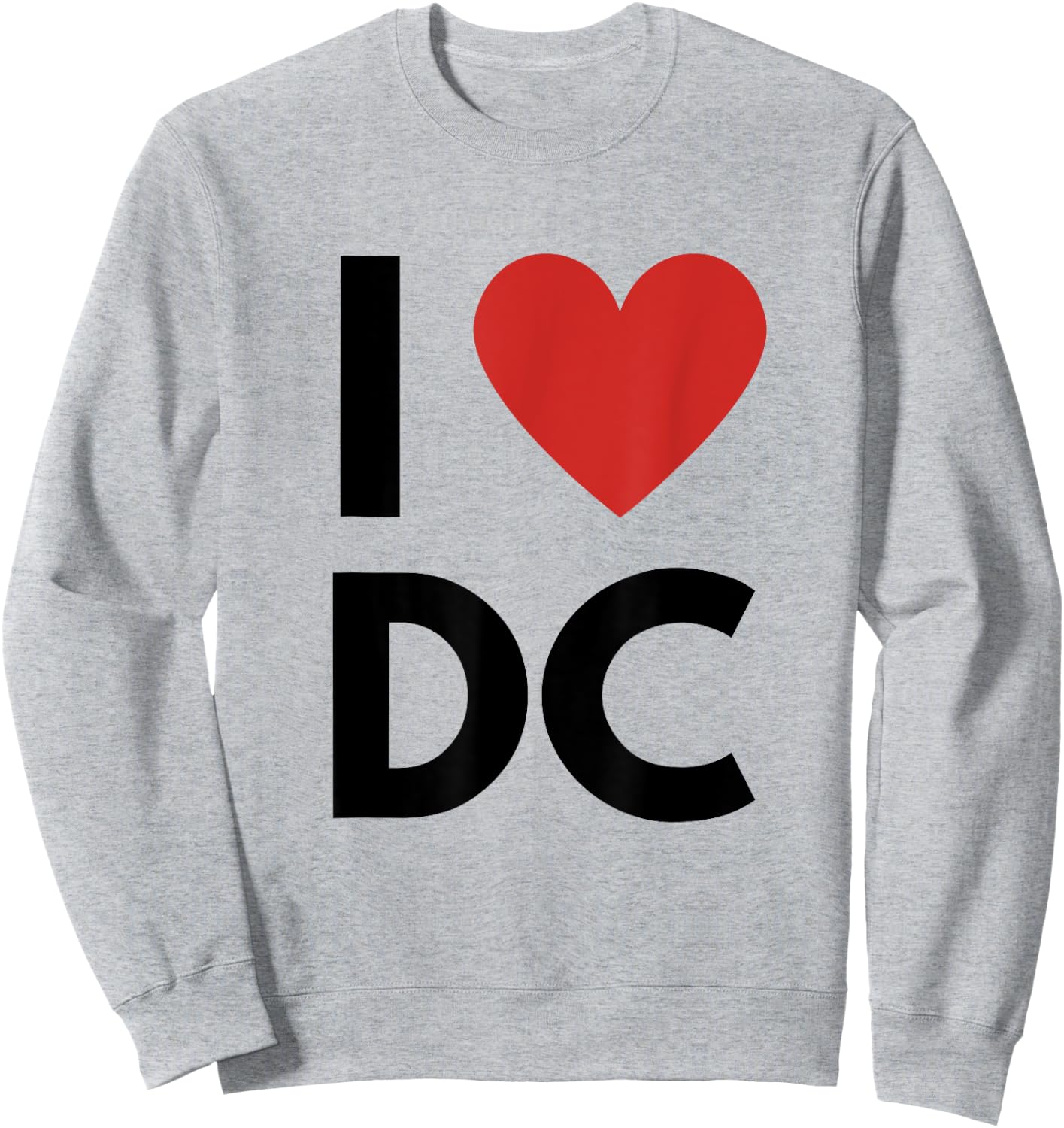 I Love DC Heart District of Columbia Love Fan Apparel Sweatshirt - Sweatshirt | Ash