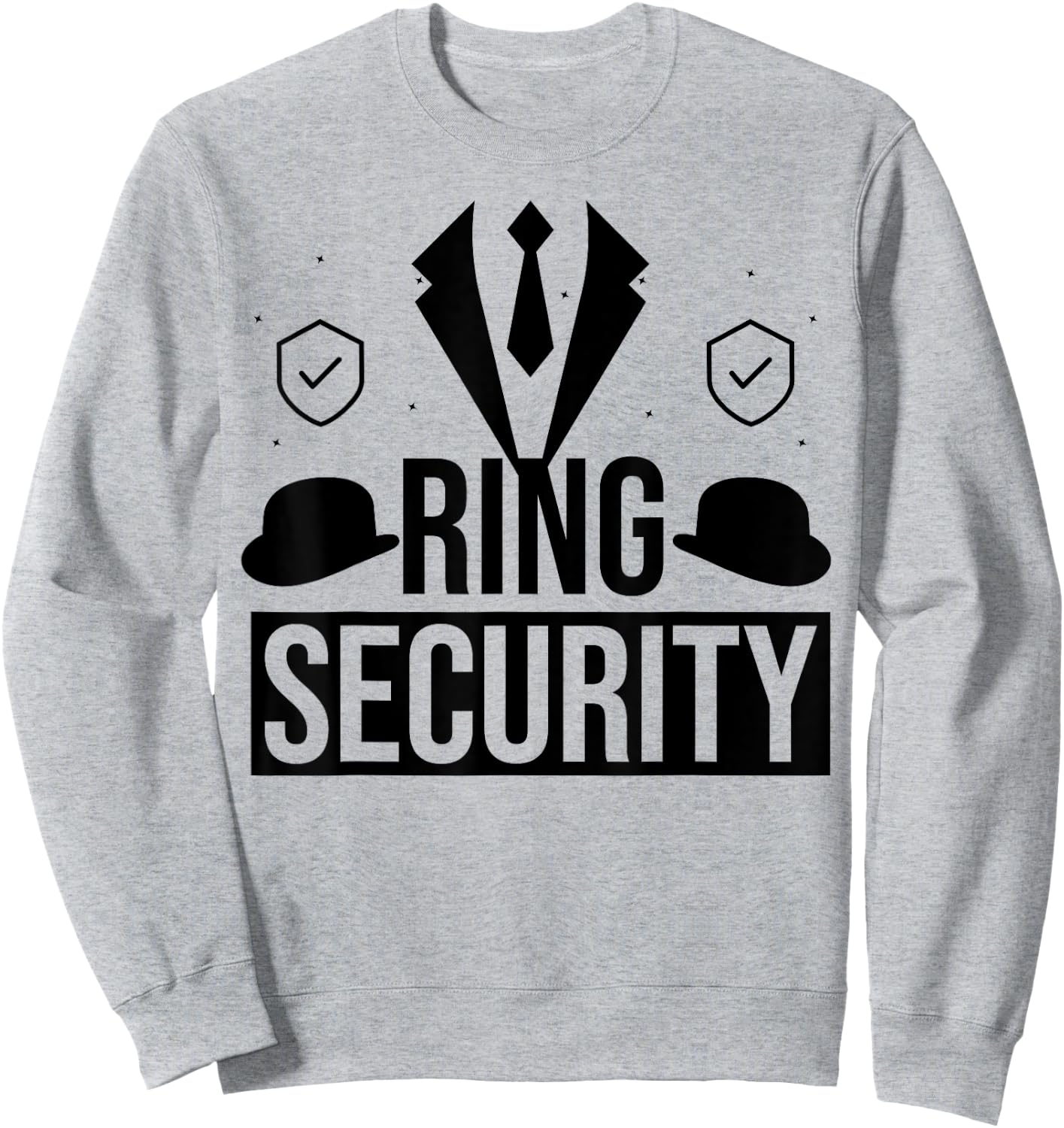 Ring Security Kids Ring Bearer Boys Wedding Tuxedo Party Sweatshirt - Sweatshirt | Ash