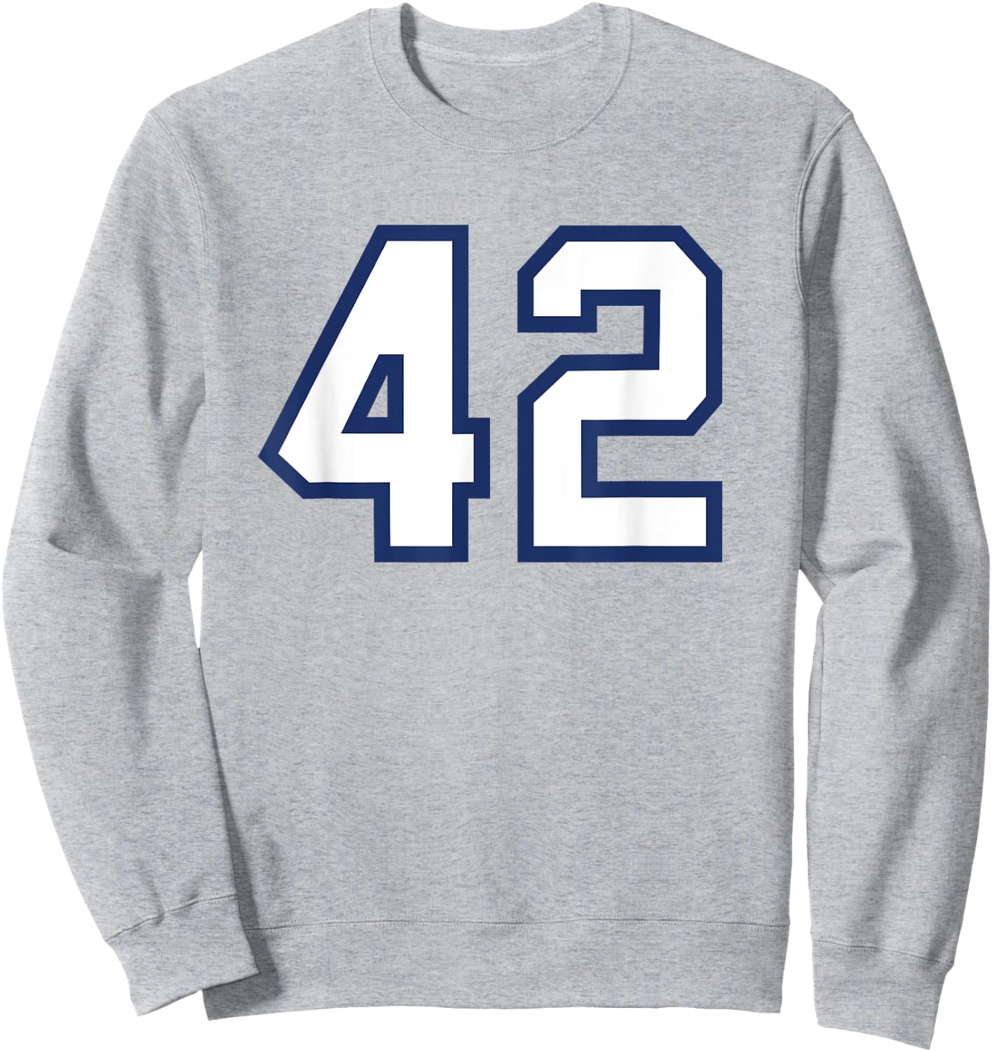 Number #42 Sport Varsity Number Sweatshirt - Sweatshirt | Ash