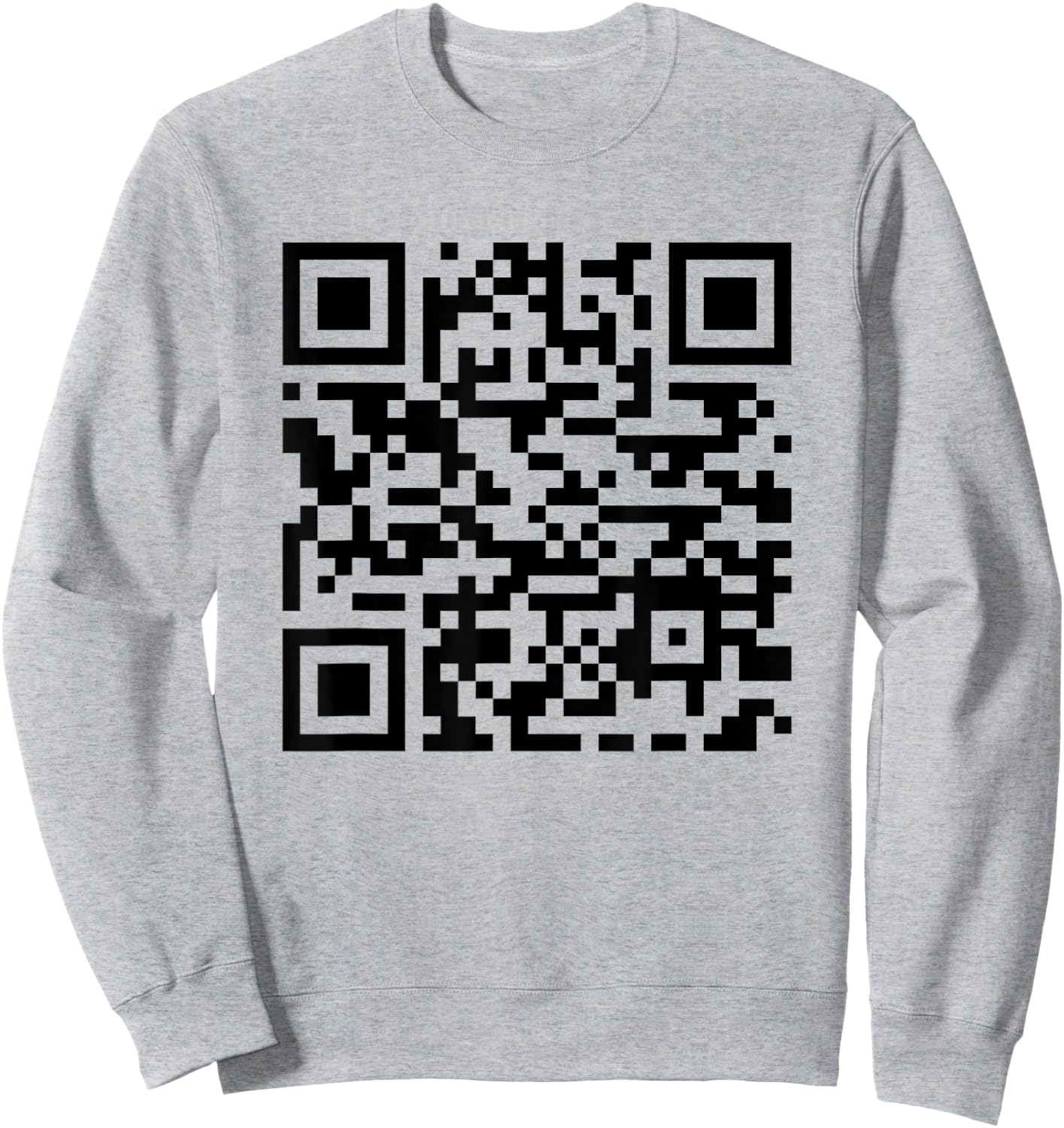 Funny QR President Trump Dancing Scan And Dance ( 2 Side) Sweatshirt - Sweatshirt | Ash