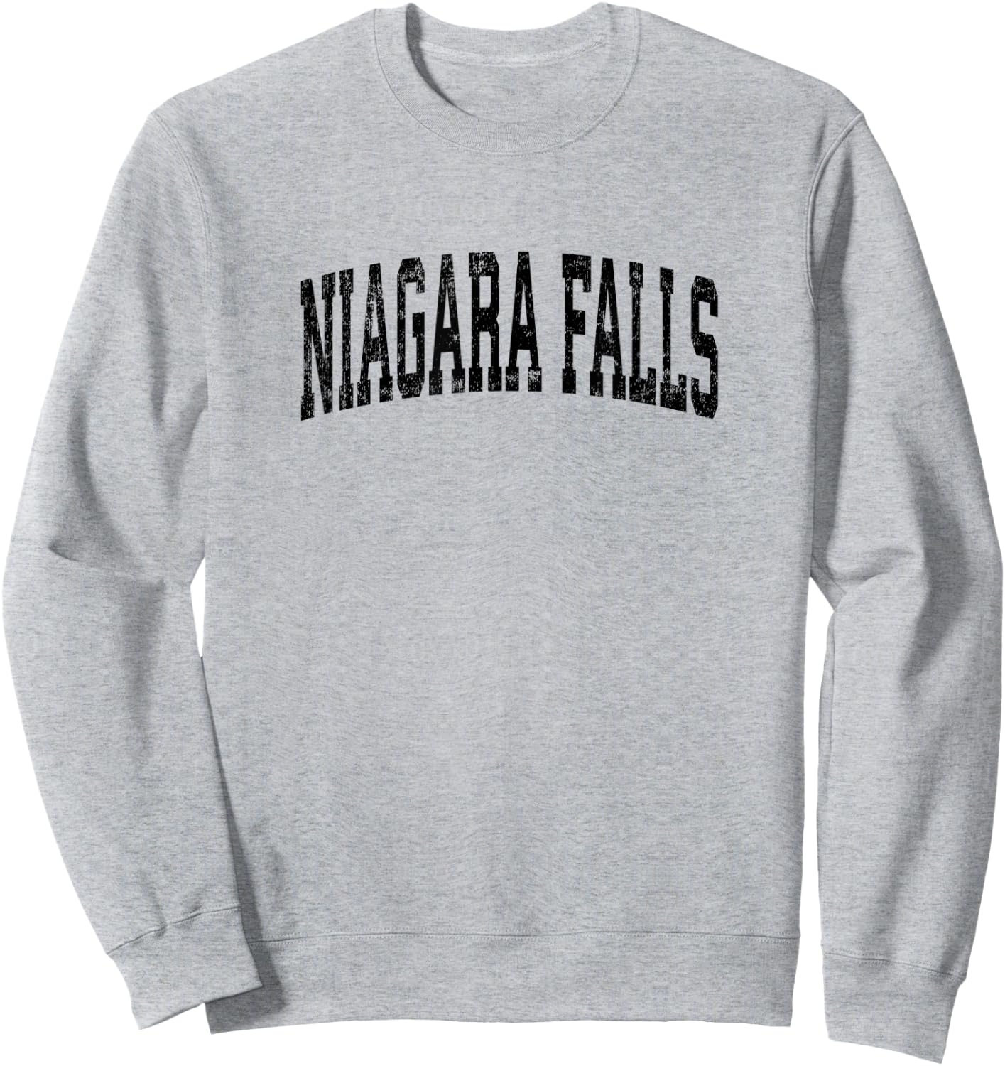 Niagara Falls New York NY Vintage Athletic Sports Black Desi Sweatshirt - Sweatshirt | Ash