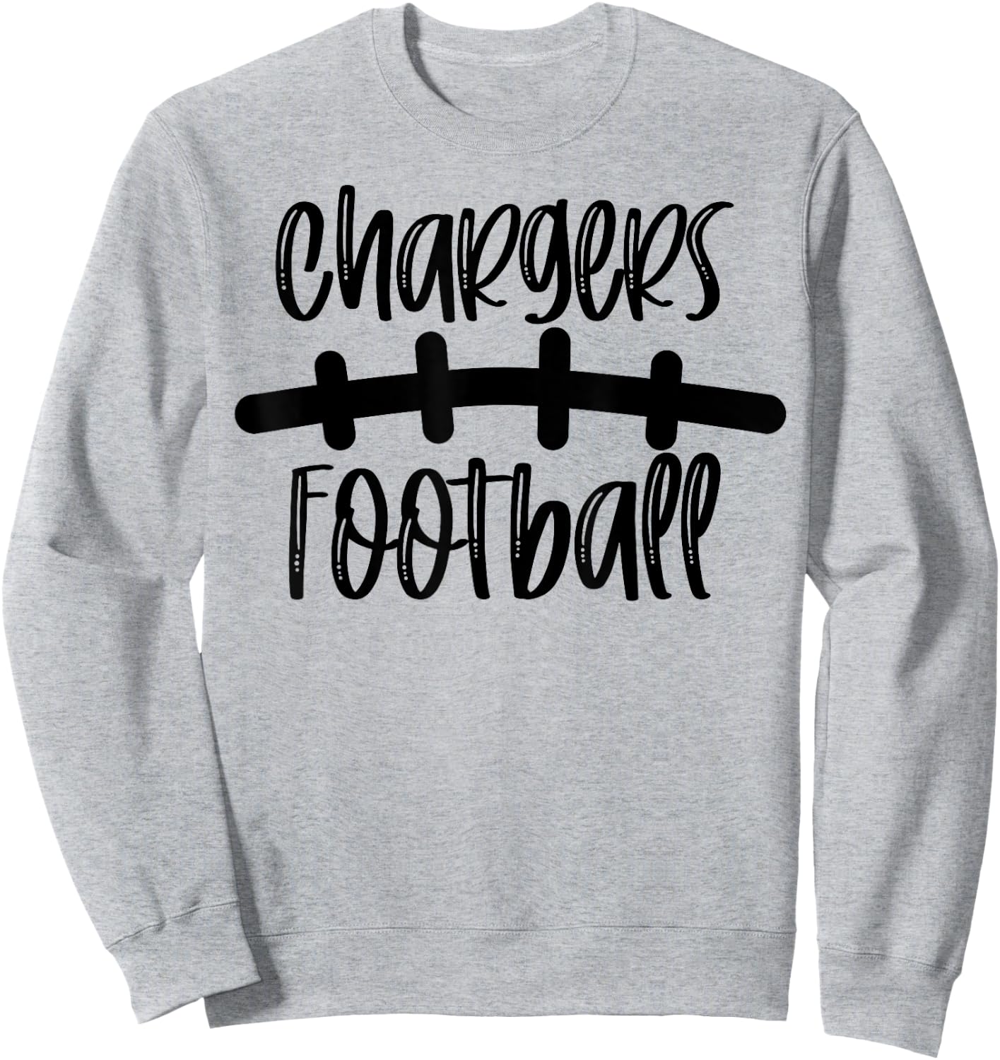 Chargers Football School Spirit Team Mascot Game Night Sweatshirt - Sweatshirt | Ash