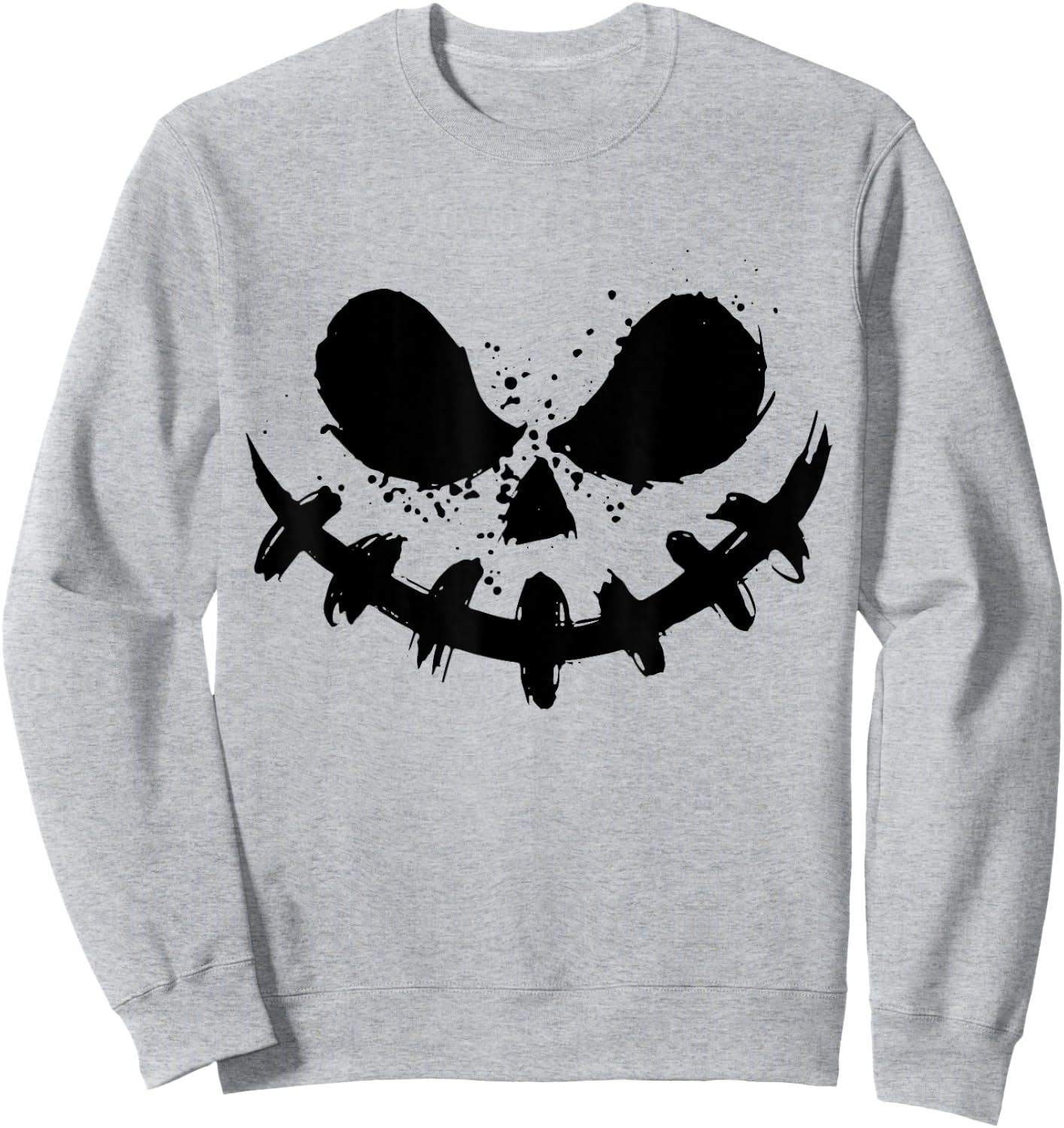 Pumpkin Jack O Lantern Face Jackolantern Sweatshirt - Sweatshirt | Ash