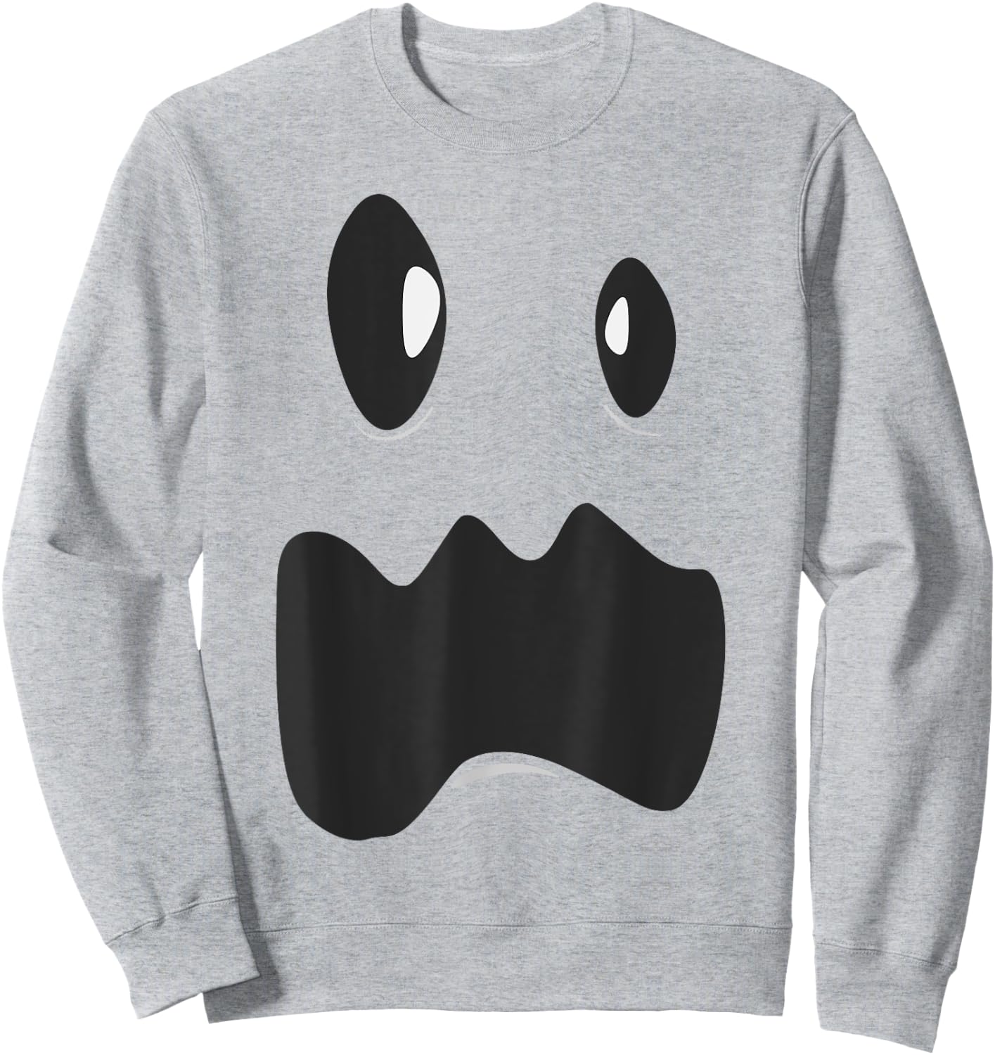 Ghost Face Costume Funny Kids Halloween Outfit Ghoul Face Sweatshirt - Sweatshirt | Ash
