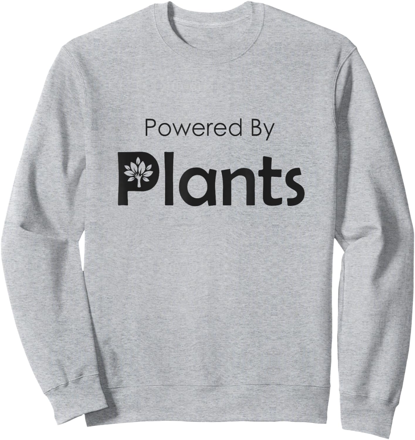 Powered By Plants Vegan Plant Workout Sweatshirt - Sweatshirt | Ash