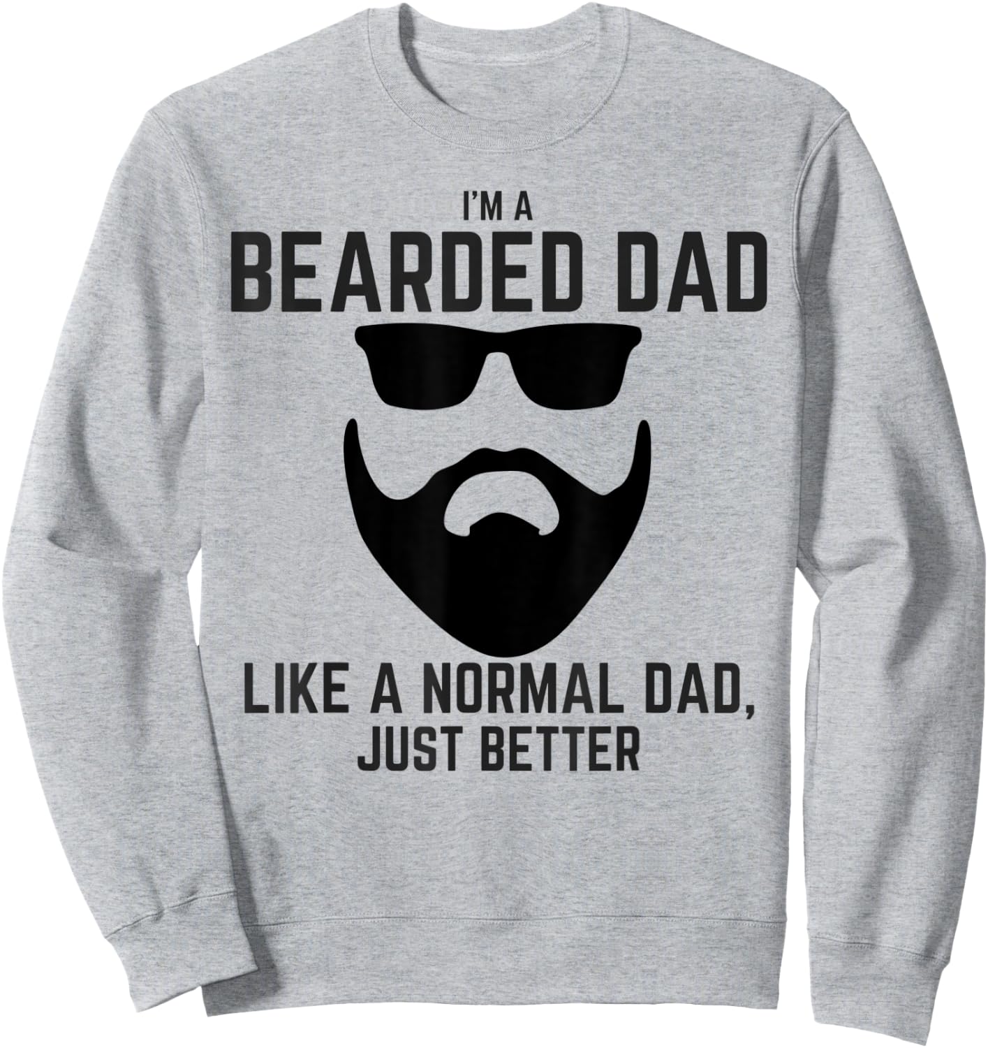 Great Beard Comes Great Responsibility Bearded Tattoo Dad Sweatshirt - Sweatshirt | Ash