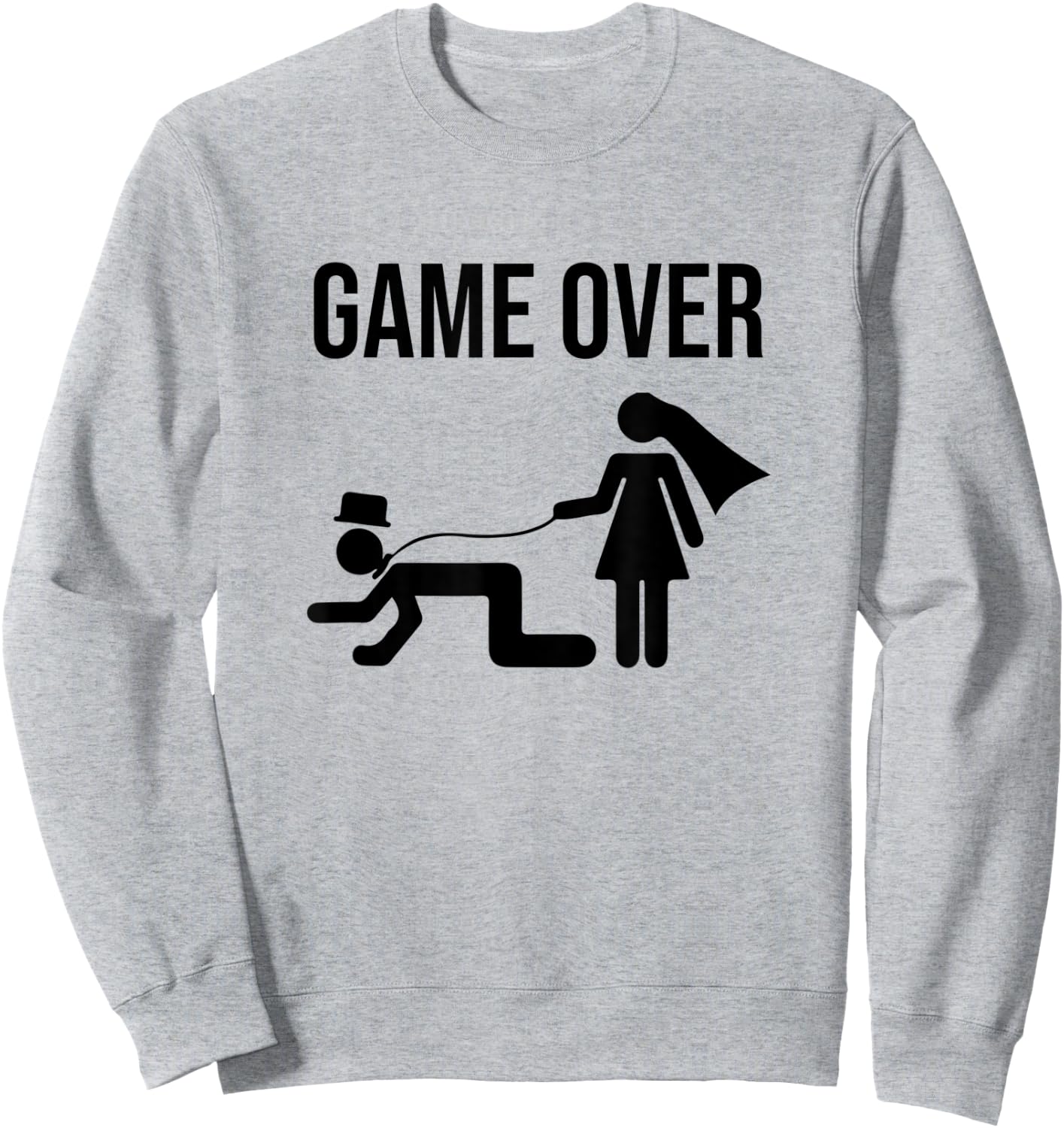 Funny Bride Groom Wedding Bachelor Bachelorette Party Sweatshirt - Sweatshirt | Ash