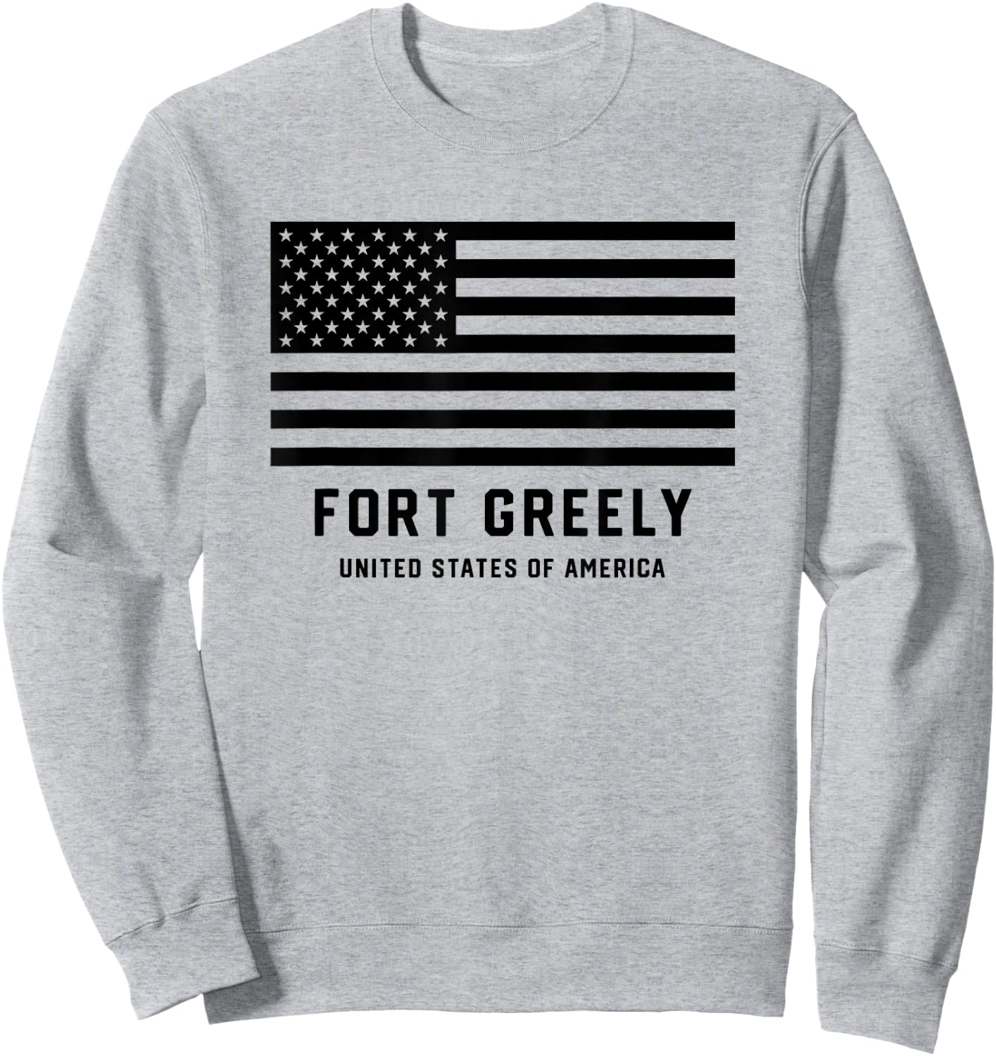 Fort Greeley Alaska USA Military American Flag Armed Forces Sweatshirt - Sweatshirt | Ash