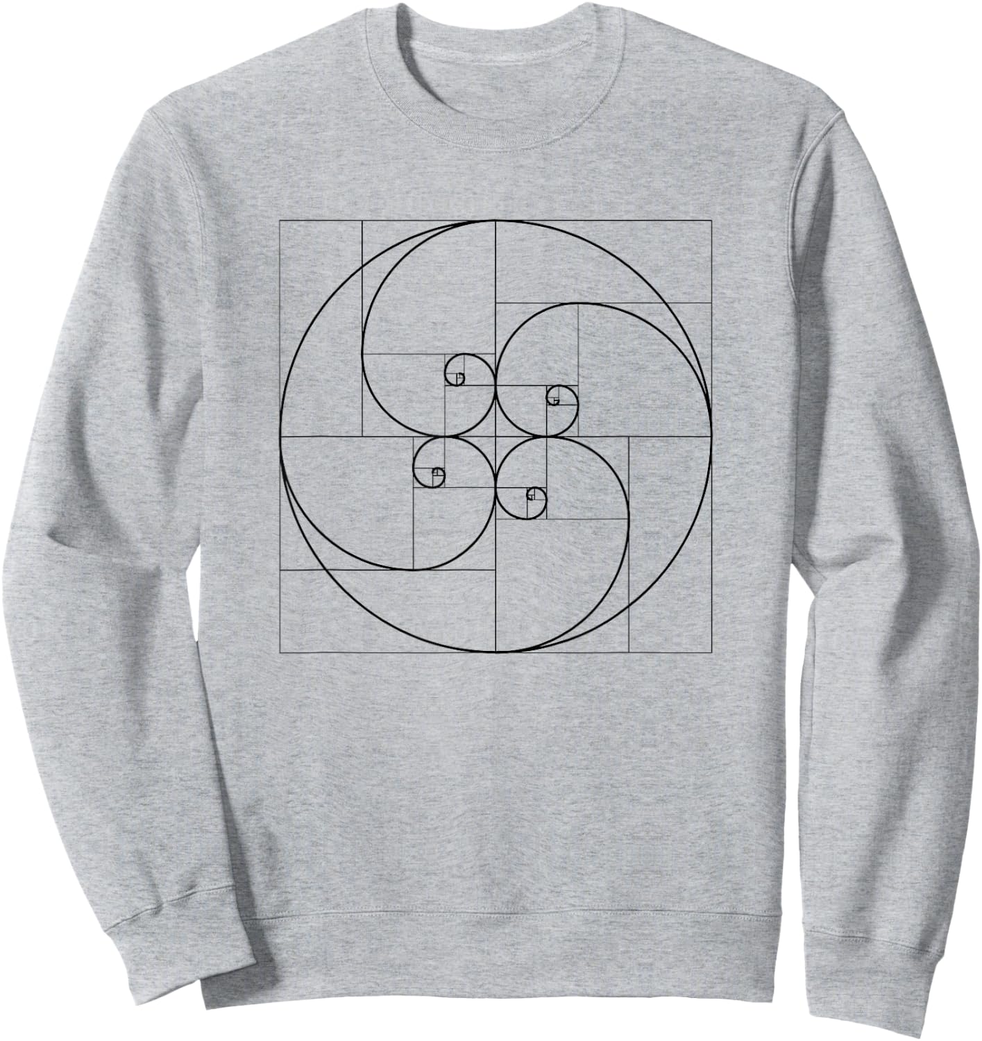 Fibonacci Spiral Golden Ratio Geometry Architecture Phi Sweatshirt - Sweatshirt | Ash