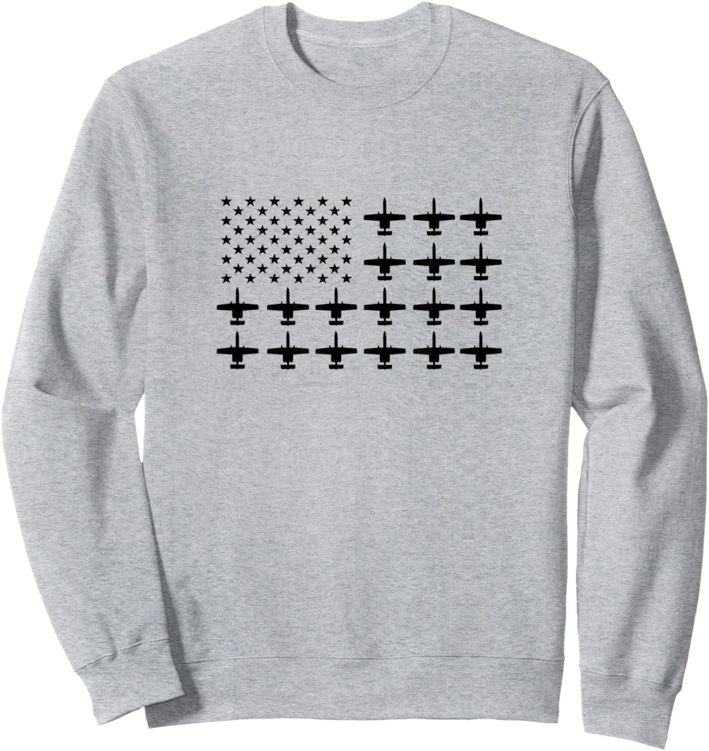 A10 A-10 Thunderbolt Warthog Brrrt Shark mouth Sweatshirt - Sweatshirt | Ash