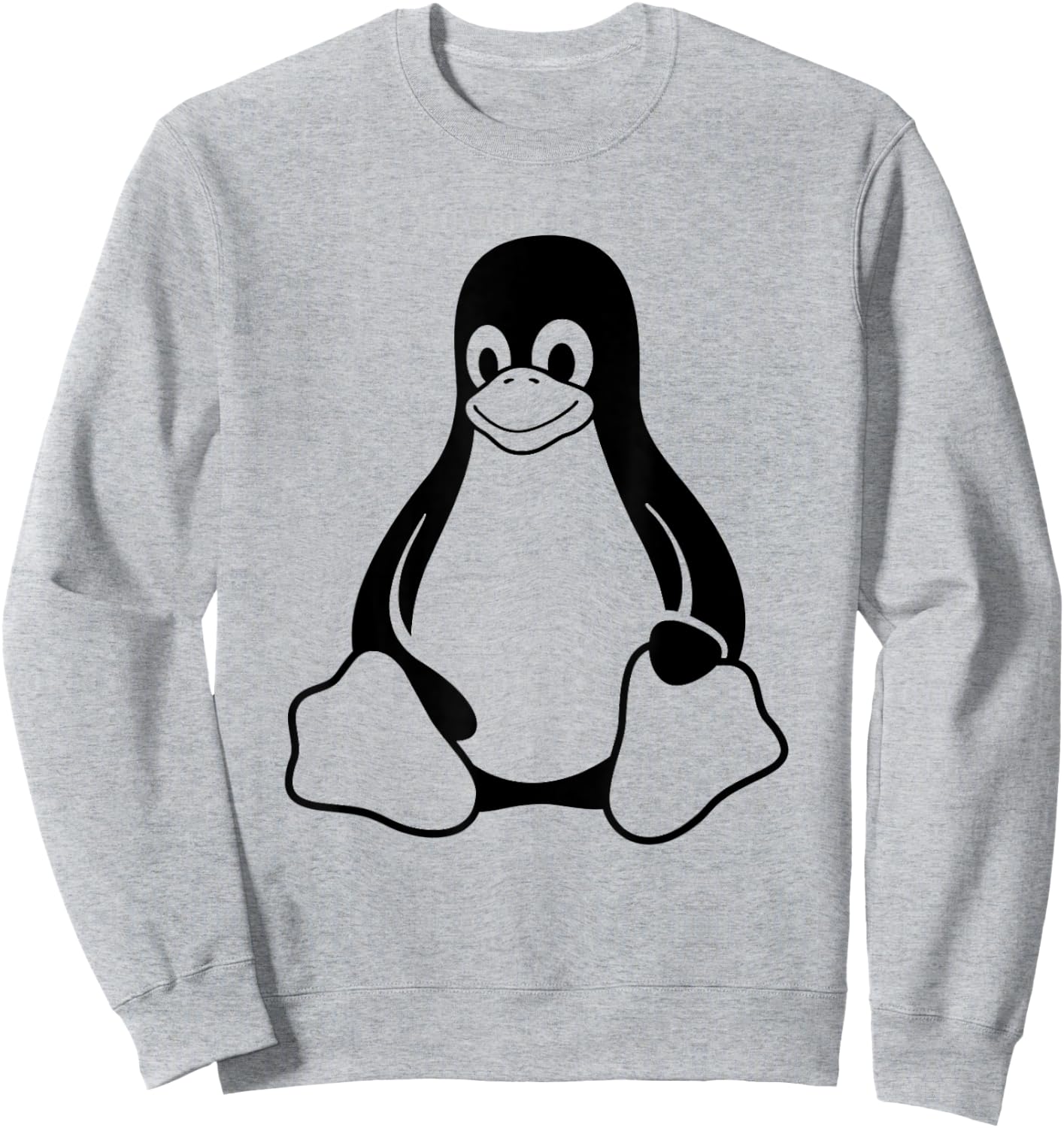 Linux Tux lover w/ tagline Logo Open Source Os Sweatshirt - Sweatshirt | Ash