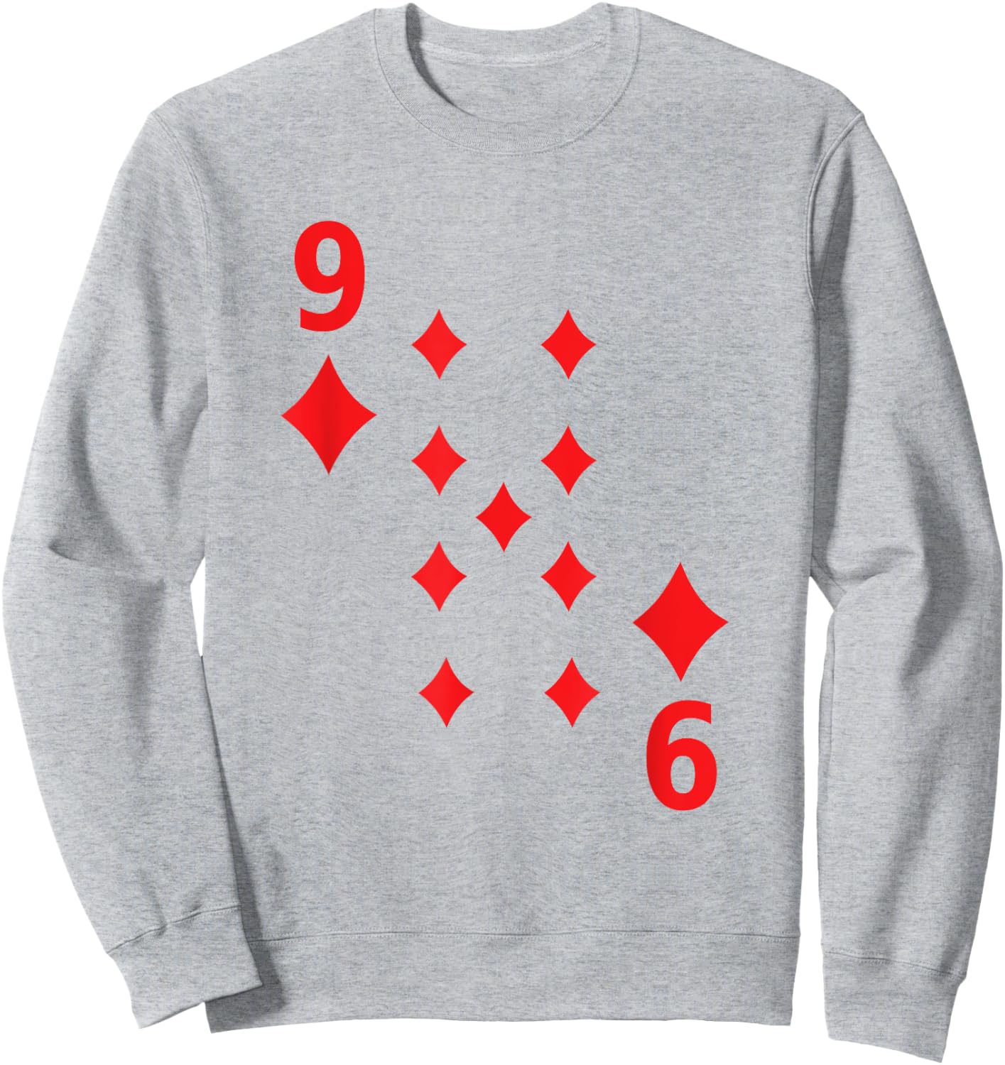 Nine of Diamonds poker playing card costume shirt Sweatshirt - Sweatshirt | Ash