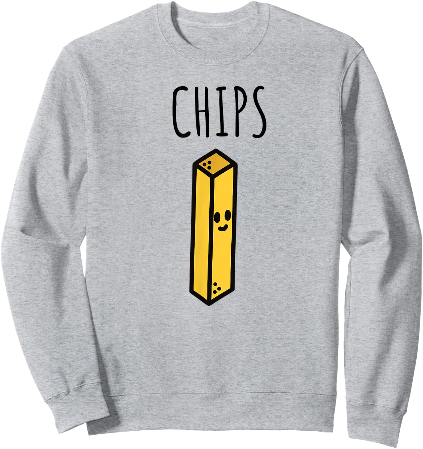Fish and Chips Matching couple costume BFF Halloween funny Sweatshirt - Sweatshirt | Ash