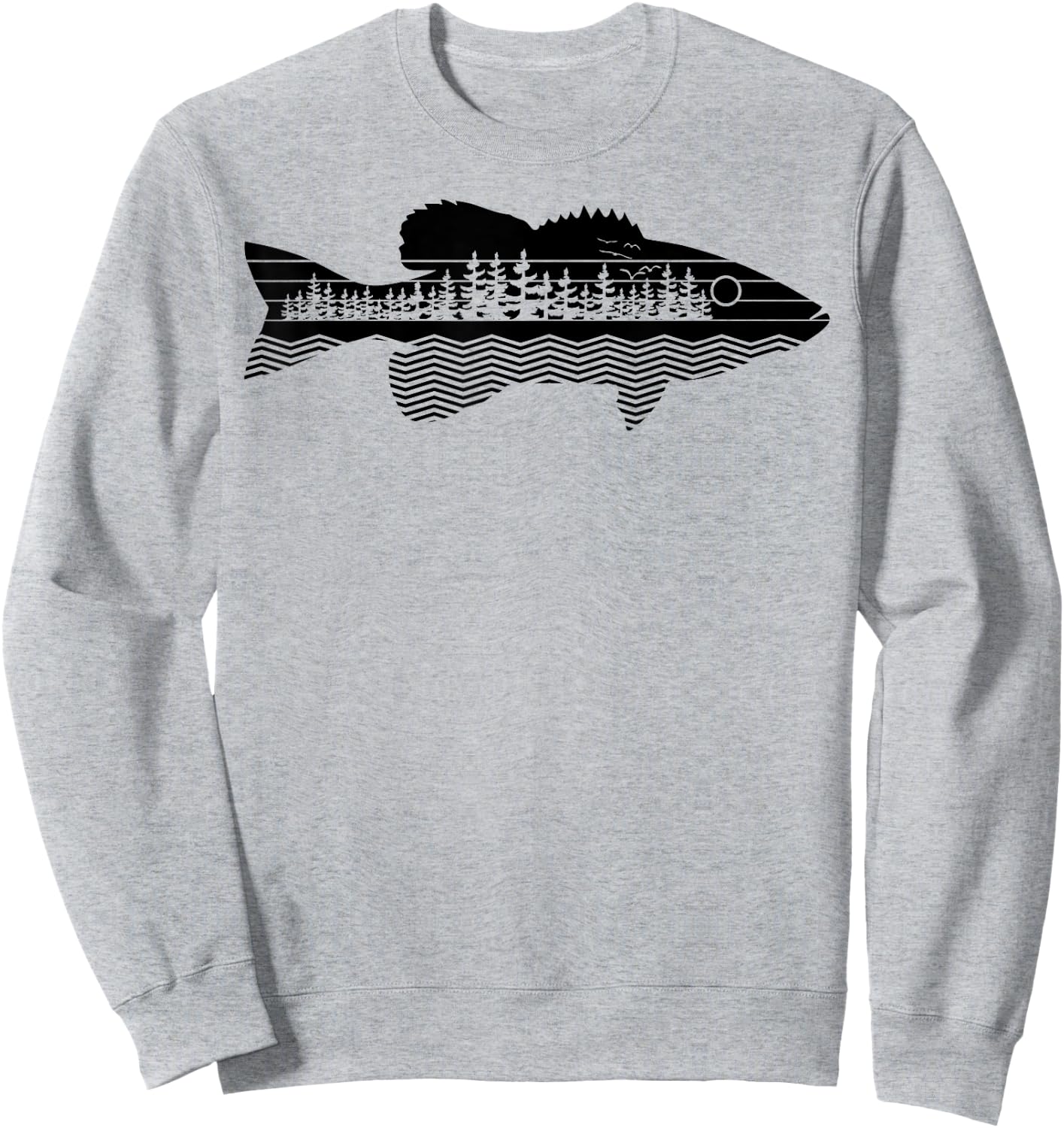 Vintage Nature Outdoor Fishing - Fisher Smallmouth Bass Sweatshirt - Sweatshirt | Ash