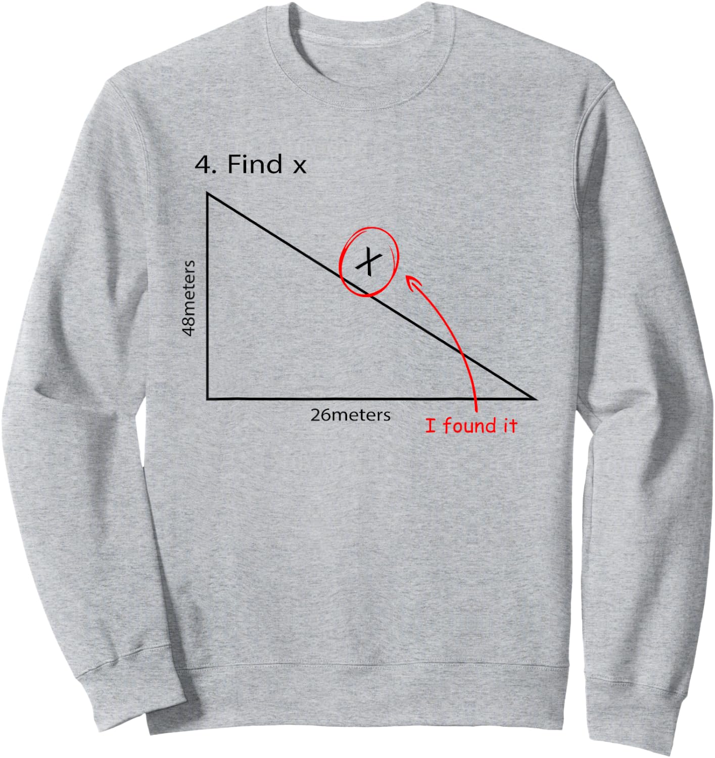 Find X Funny Math Task FindX I Found It Women Girls Kids Sweatshirt - Sweatshirt | Ash