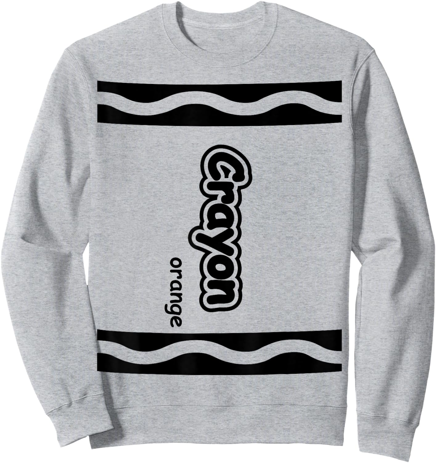 Orange Crayon Easy Halloween Costume Cute Sweatshirt - Sweatshirt | Ash