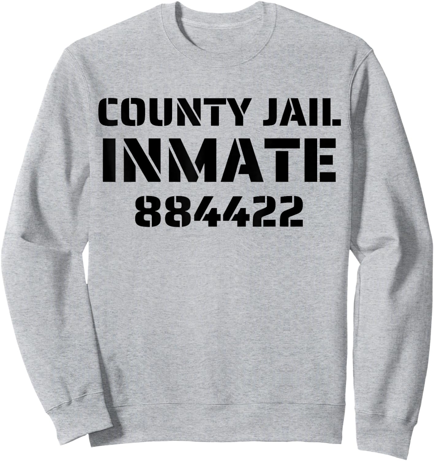 Halloween County Jail Inmate Prisoner Costume Party Sweatshirt - Sweatshirt | Ash