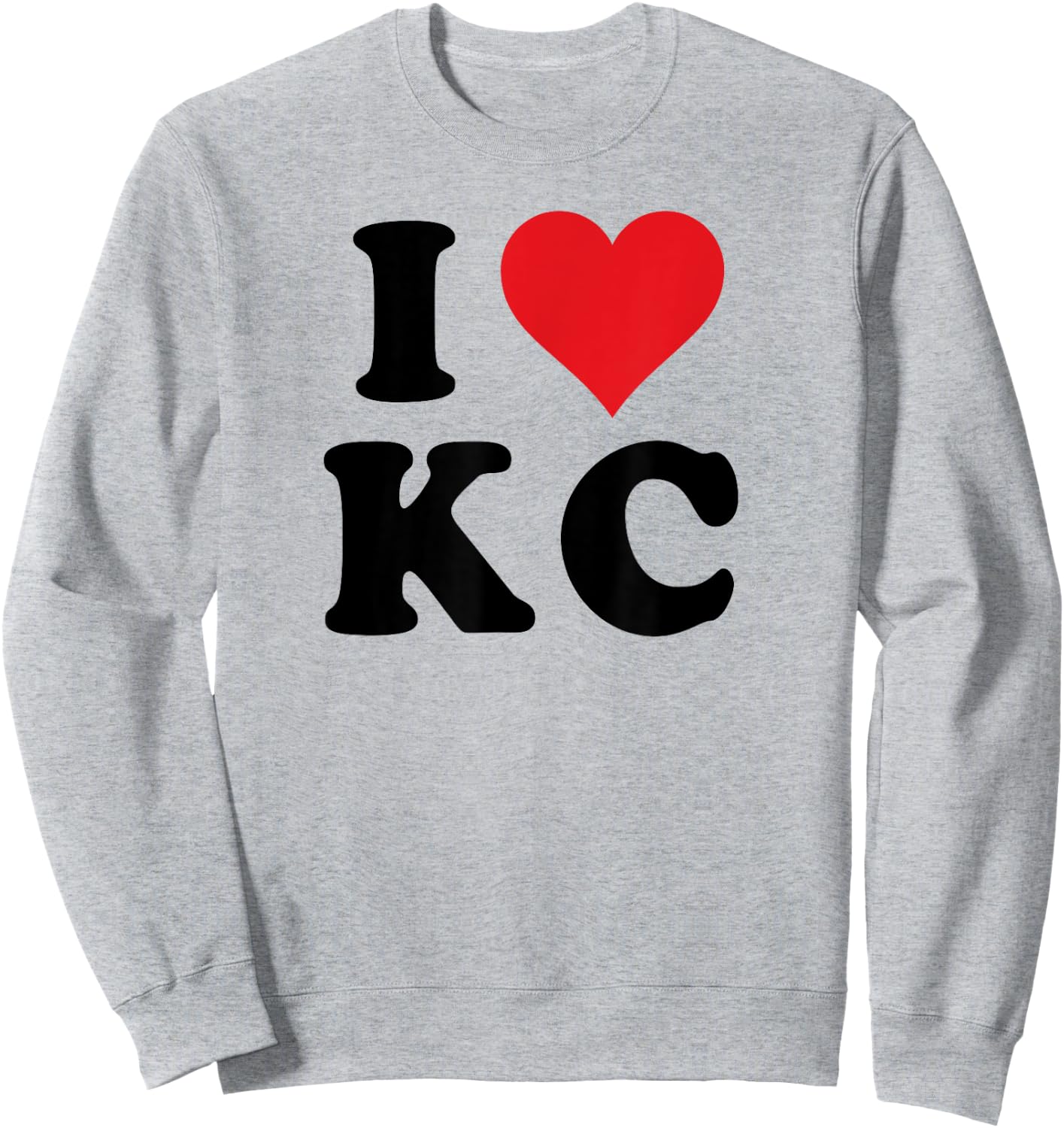 I Heart KC Initials I Love K.C. First And Last Name K C Sweatshirt - Sweatshirt | Ash