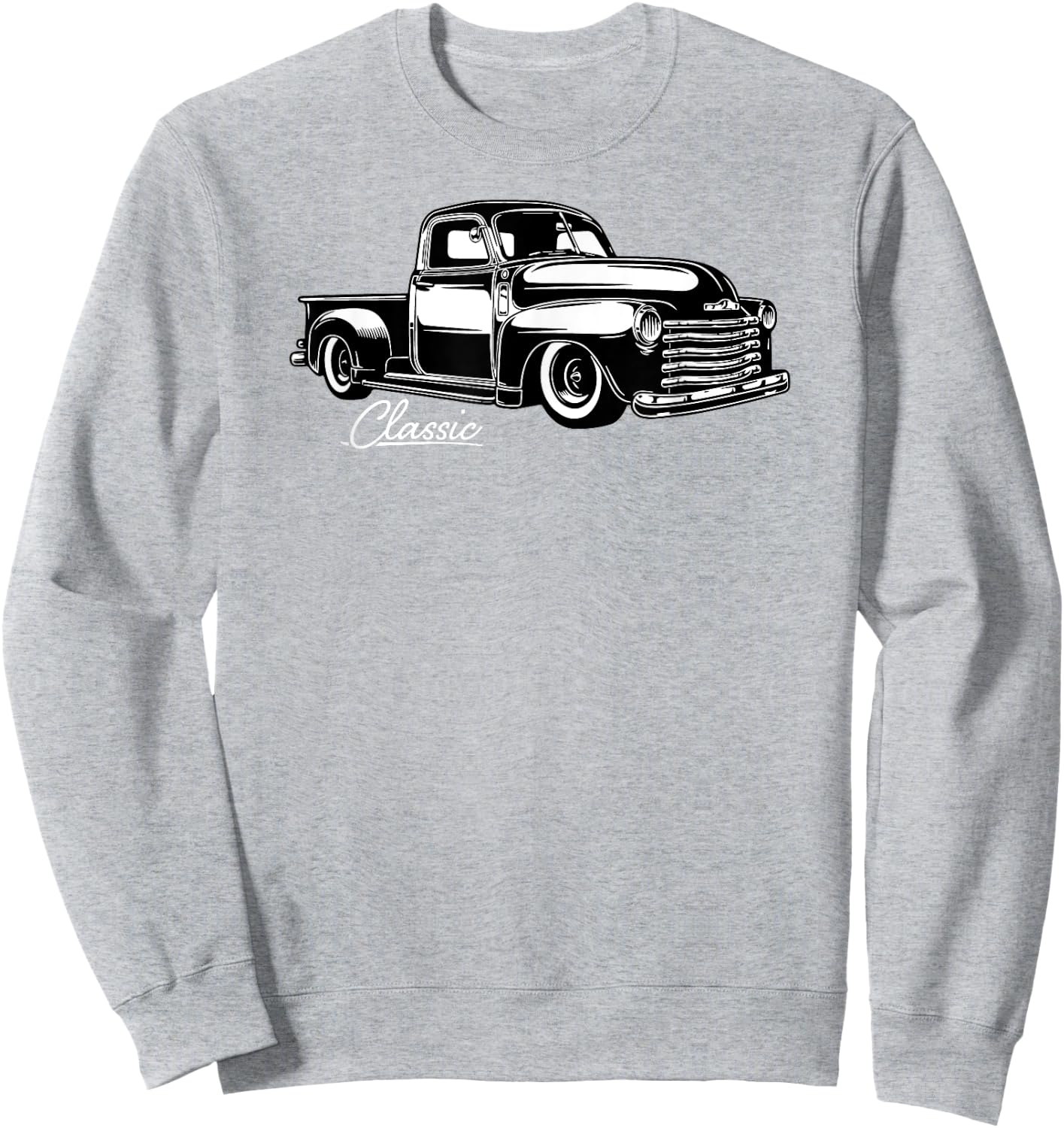 1950s Classic Truck Design Sweatshirt - Sweatshirt | Ash